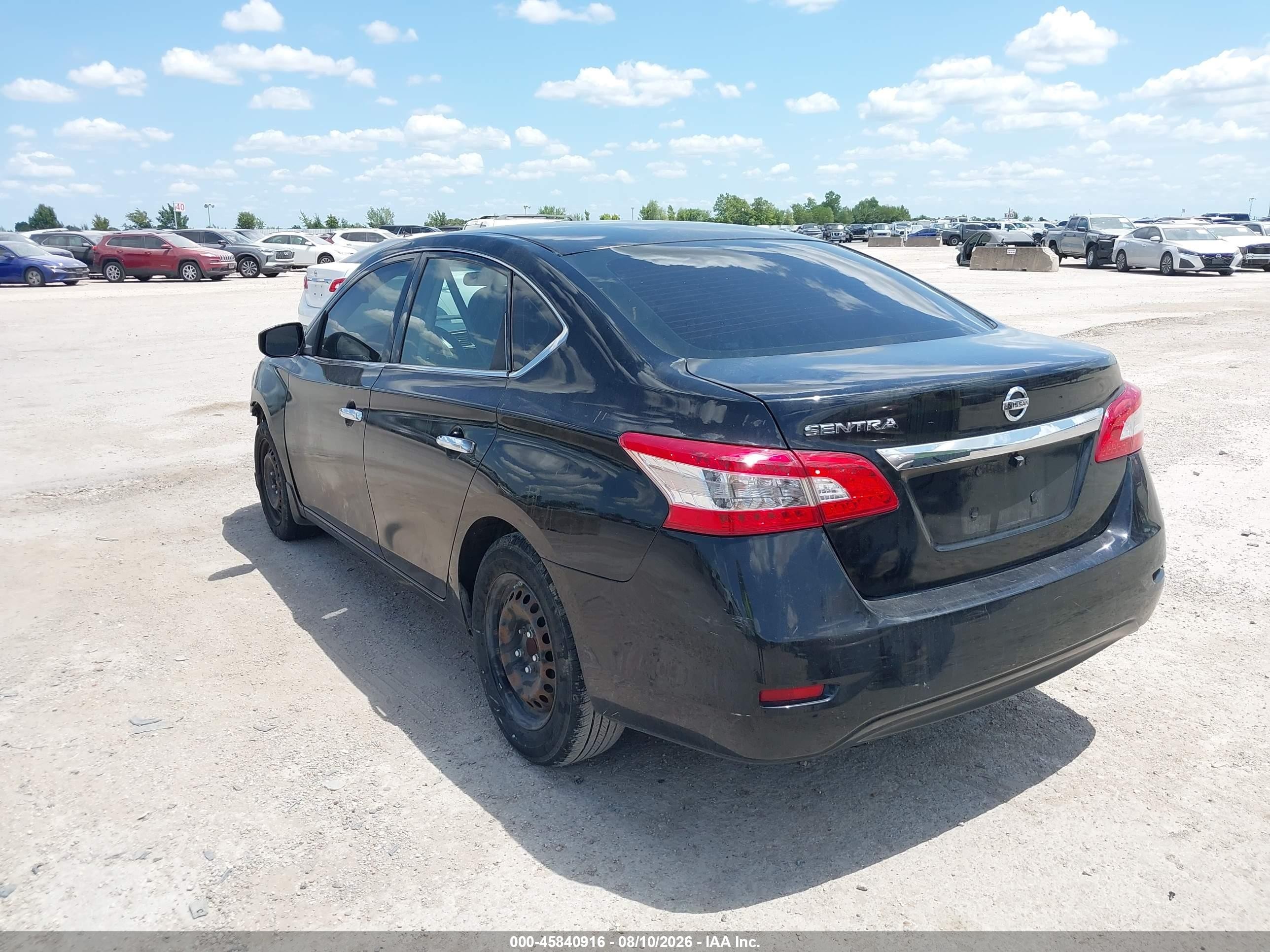 2015 Nissan Sentra S Black vin: 3N1AB7AP5FY333279