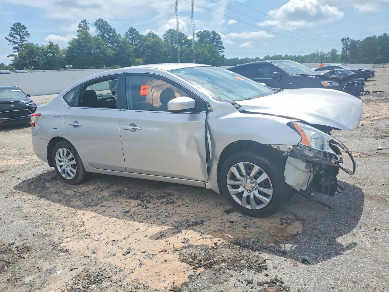 2015 Nissan Sentra S Silver vin: 3N1AB7AP5FY338823