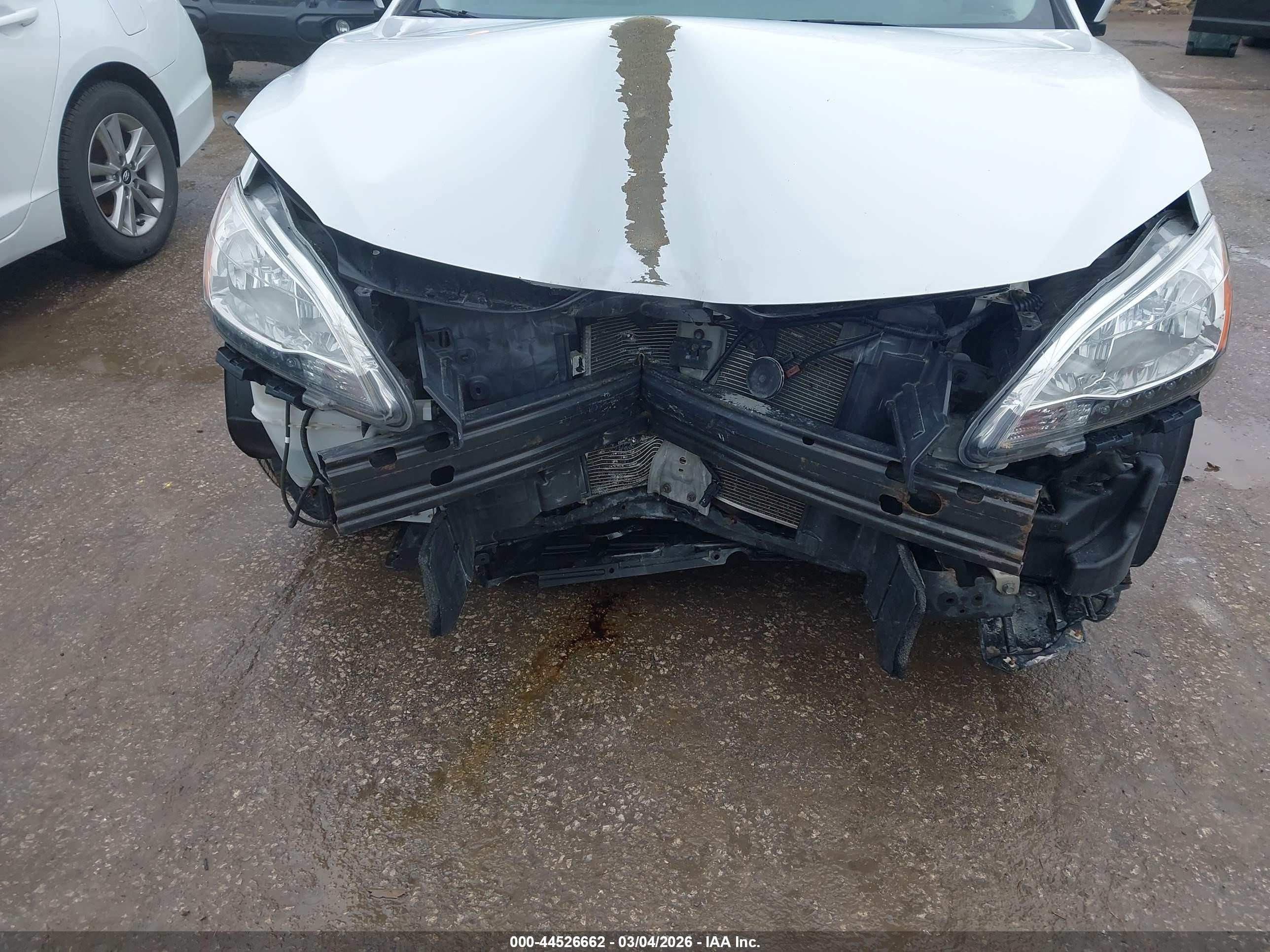 2015 Nissan Sentra S White vin: 3N1AB7AP5FY339003