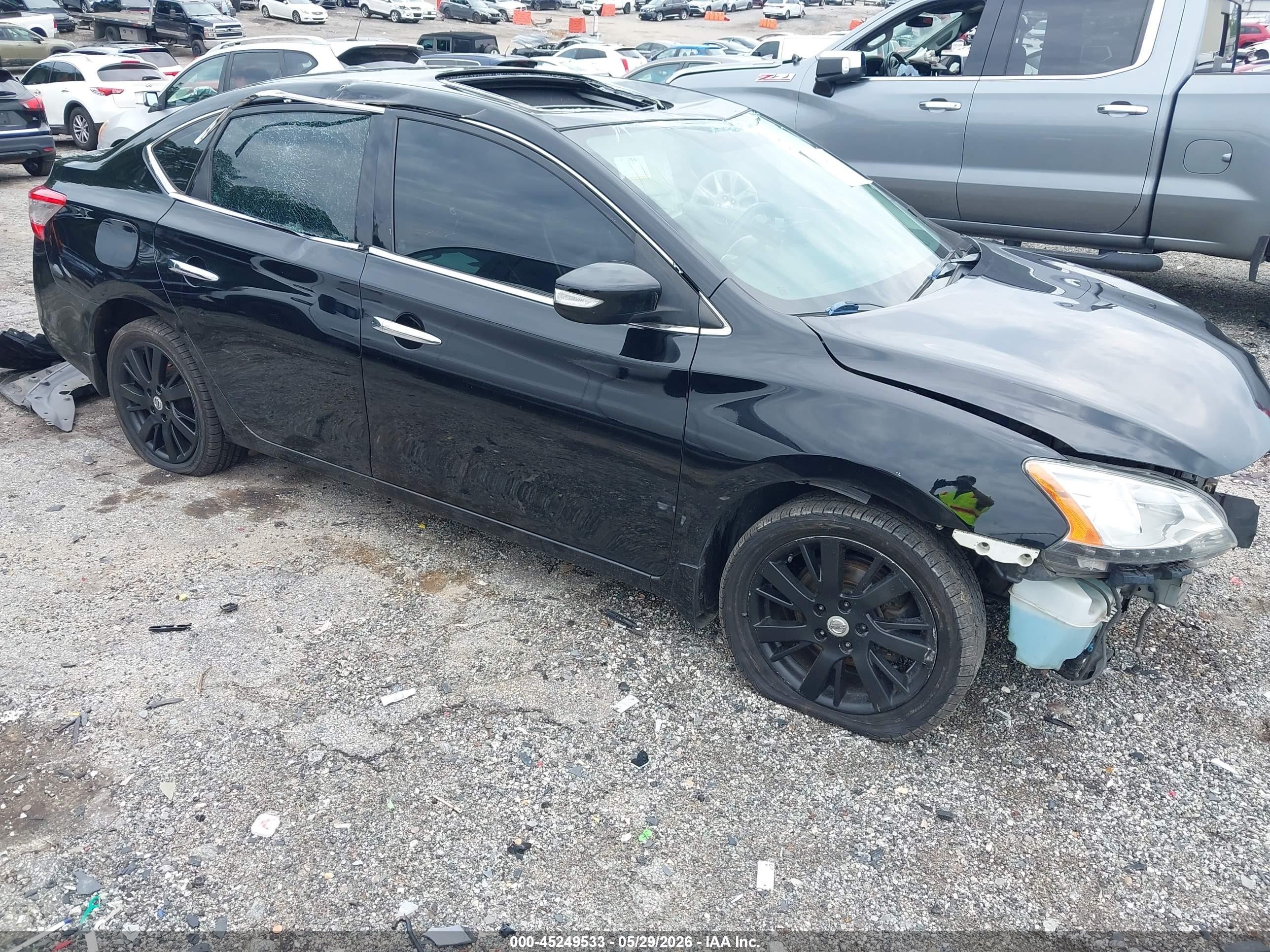 2015 Nissan Sentra Fe+ S/s/sl/sr/sv Black vin: 3N1AB7AP5FY339177