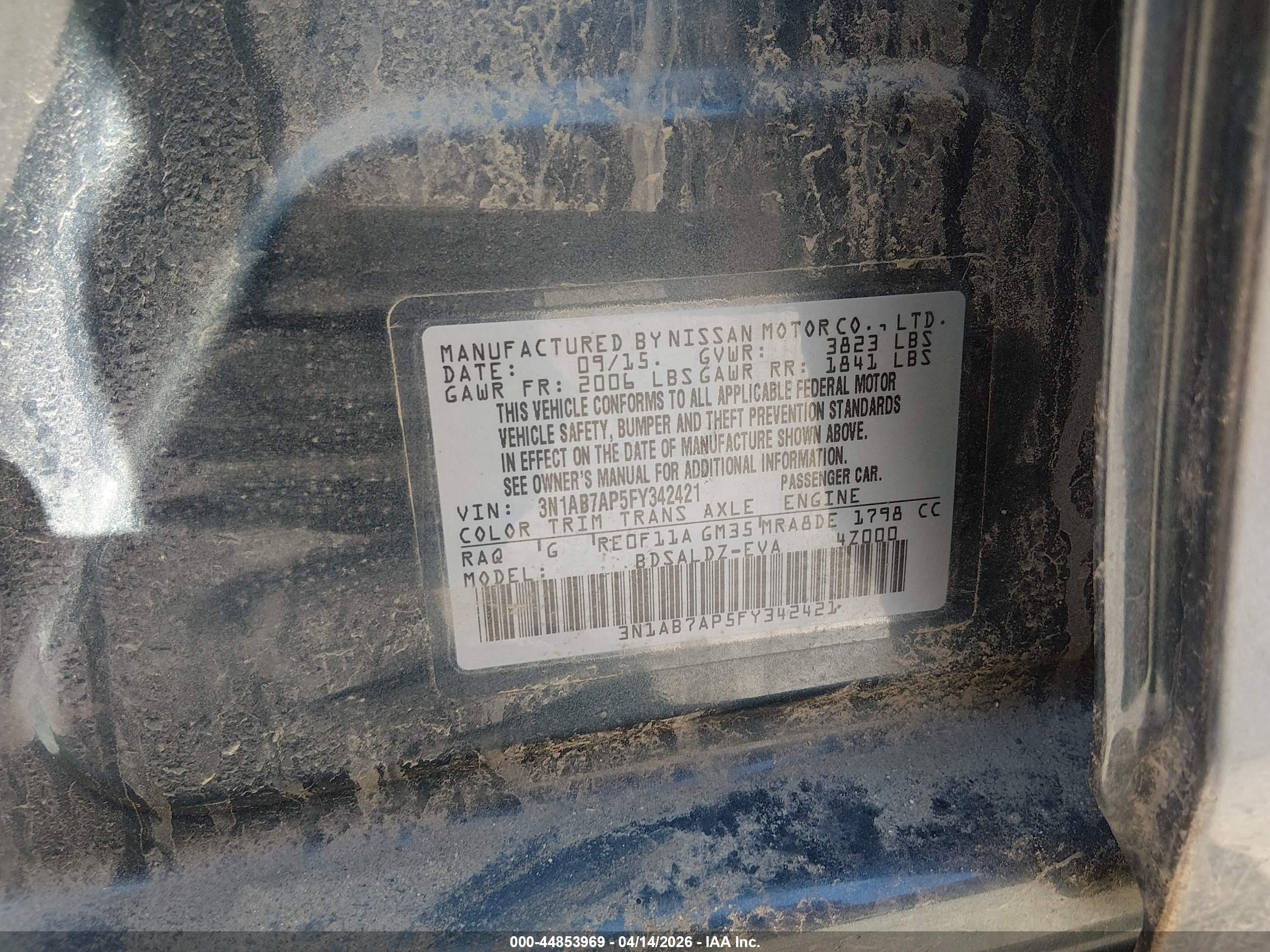 2015 Nissan Sentra Sv Dark Blue vin: 3N1AB7AP5FY342421