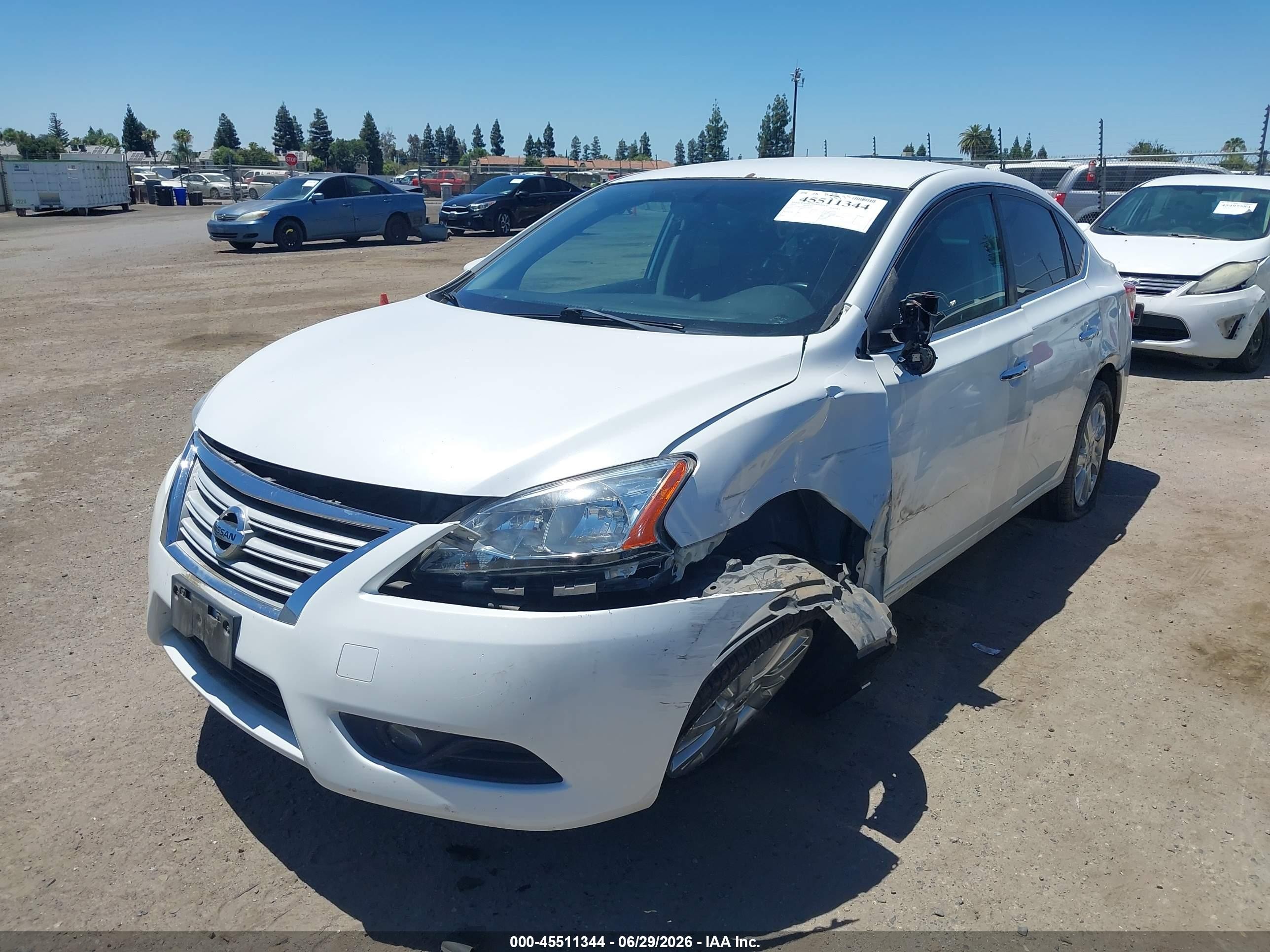 2015 Nissan Sentra Sl White vin: 3N1AB7AP5FY343021