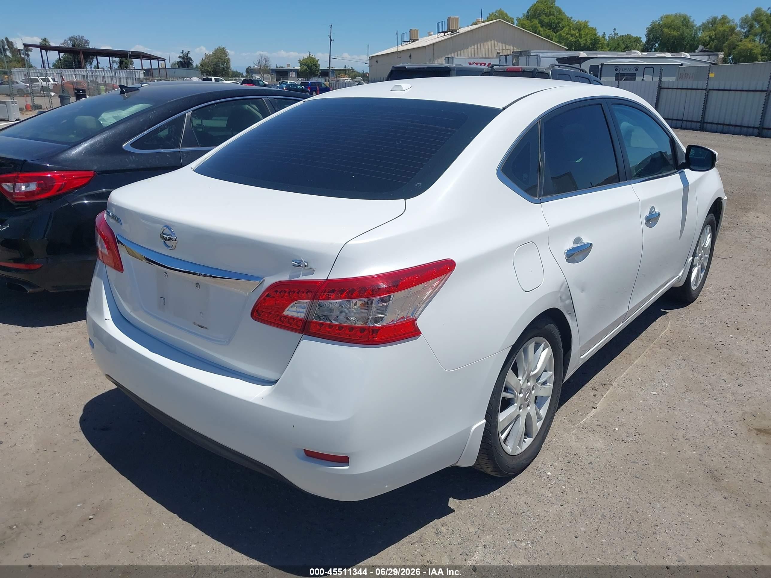 2015 Nissan Sentra Sl White vin: 3N1AB7AP5FY343021