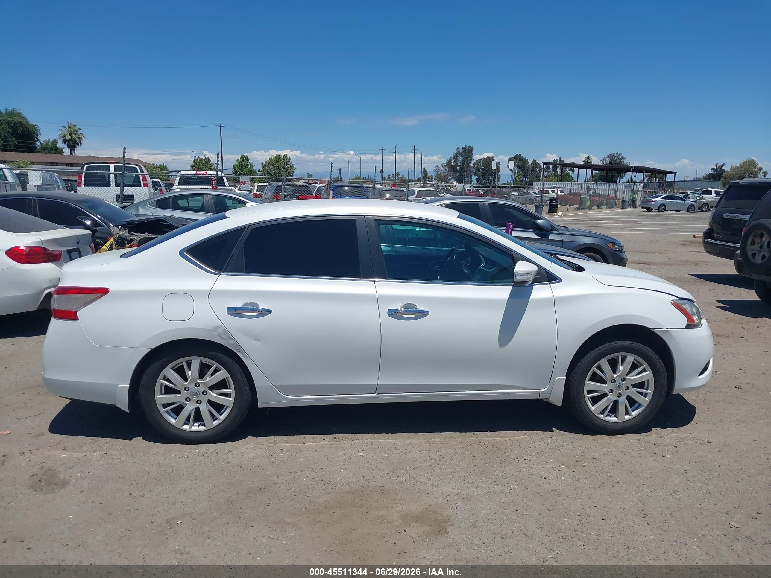 2015 Nissan Sentra Sl White vin: 3N1AB7AP5FY343021