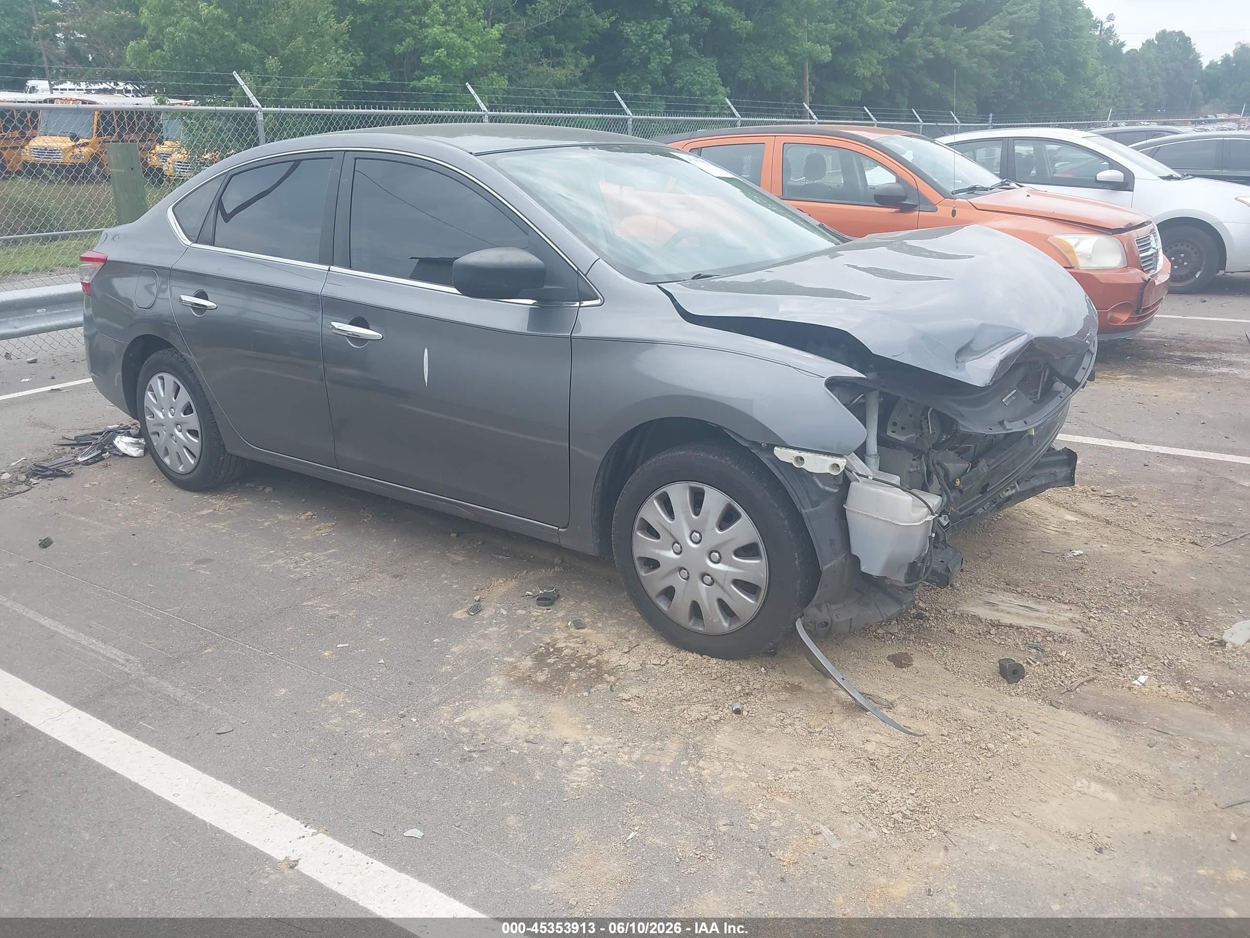 2015 Nissan Sentra S Gray vin: 3N1AB7AP5FY345772