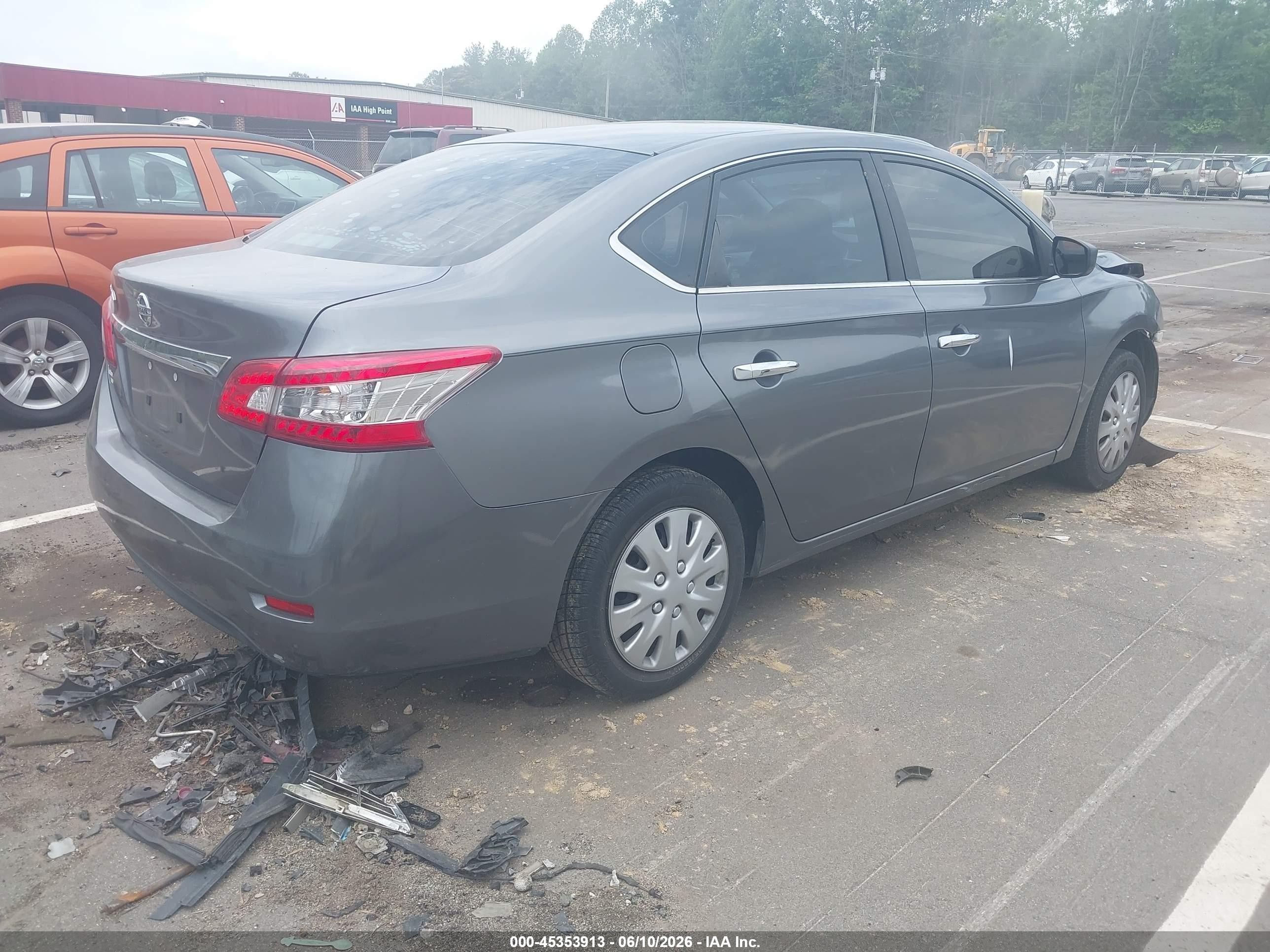 2015 Nissan Sentra S Gray vin: 3N1AB7AP5FY345772