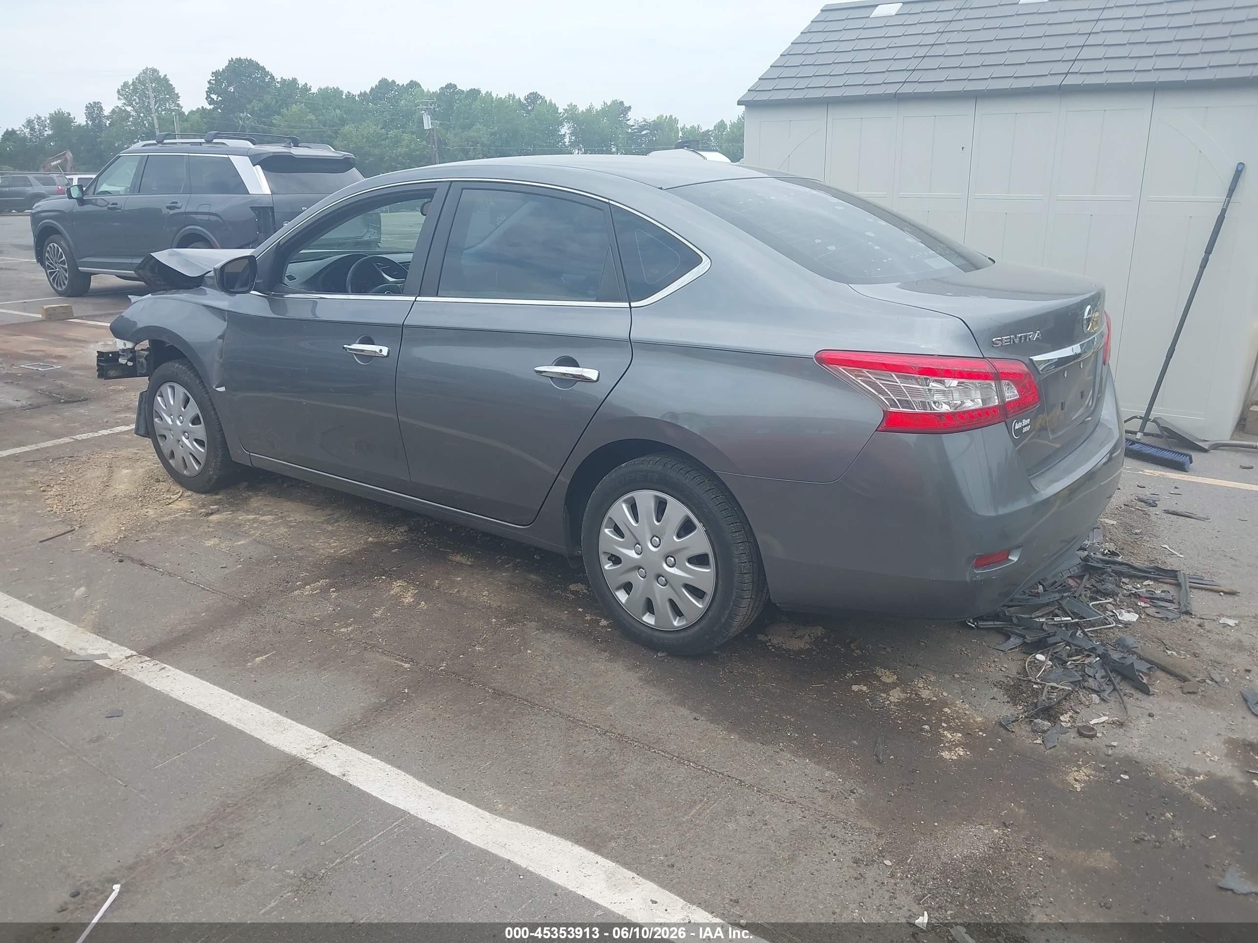2015 Nissan Sentra S Gray vin: 3N1AB7AP5FY345772