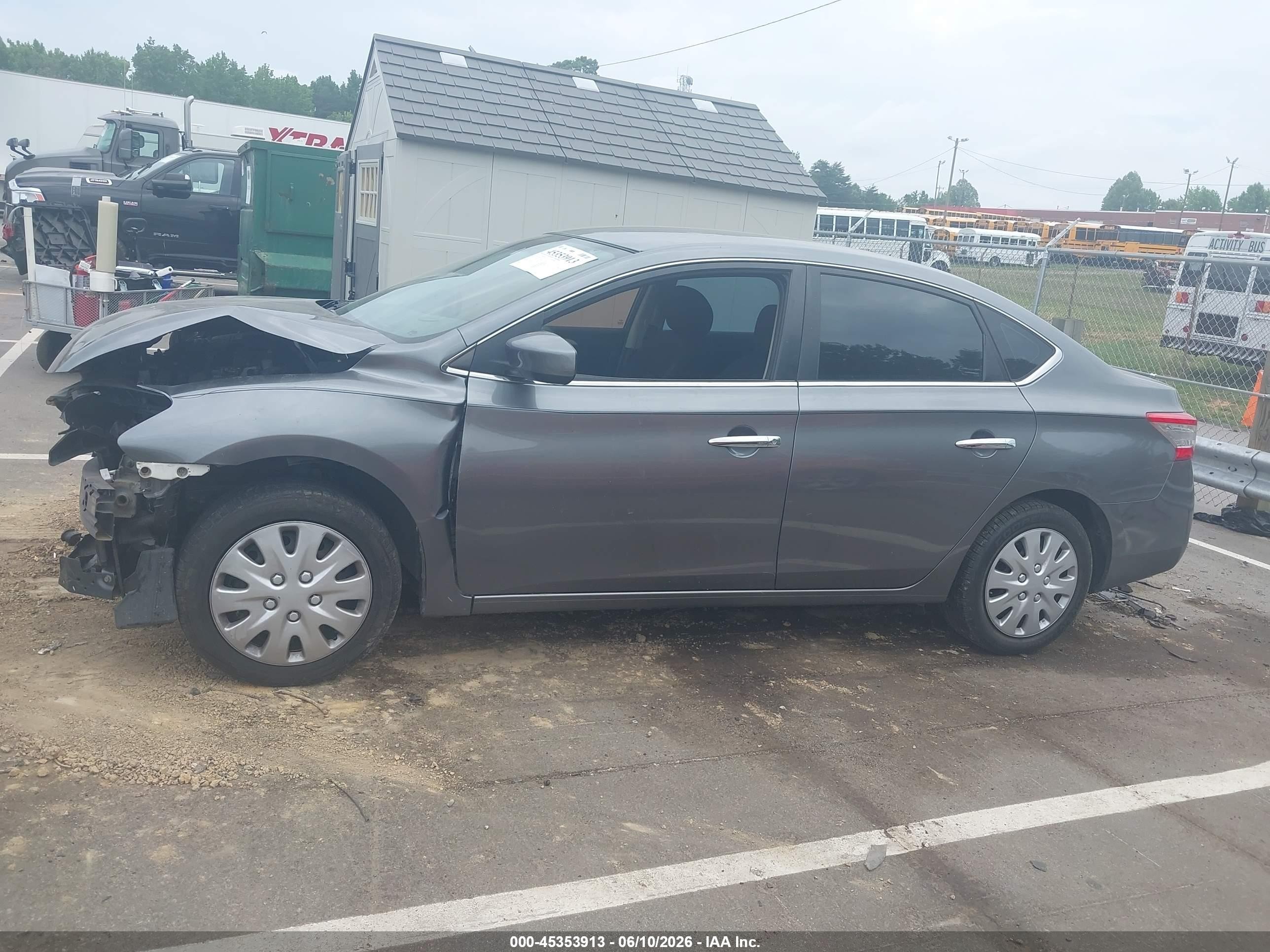 2015 Nissan Sentra S Gray vin: 3N1AB7AP5FY345772