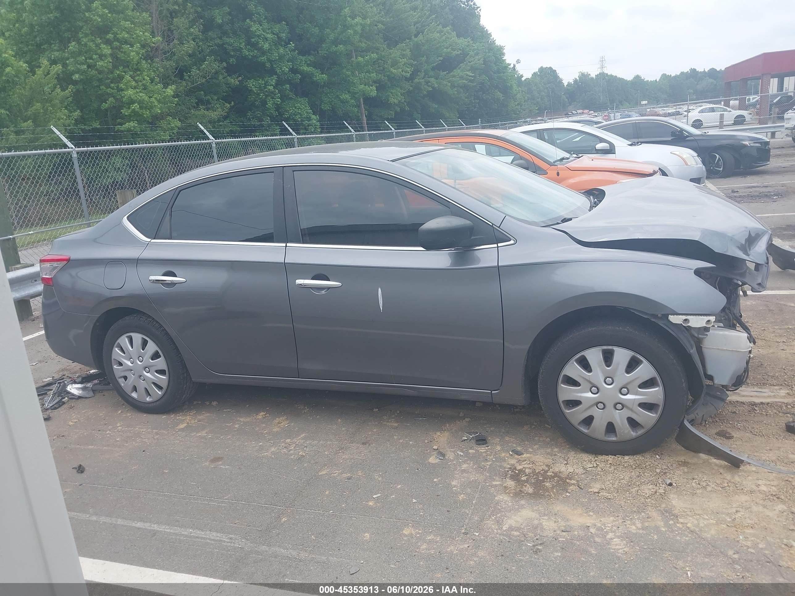 2015 Nissan Sentra S Gray vin: 3N1AB7AP5FY345772