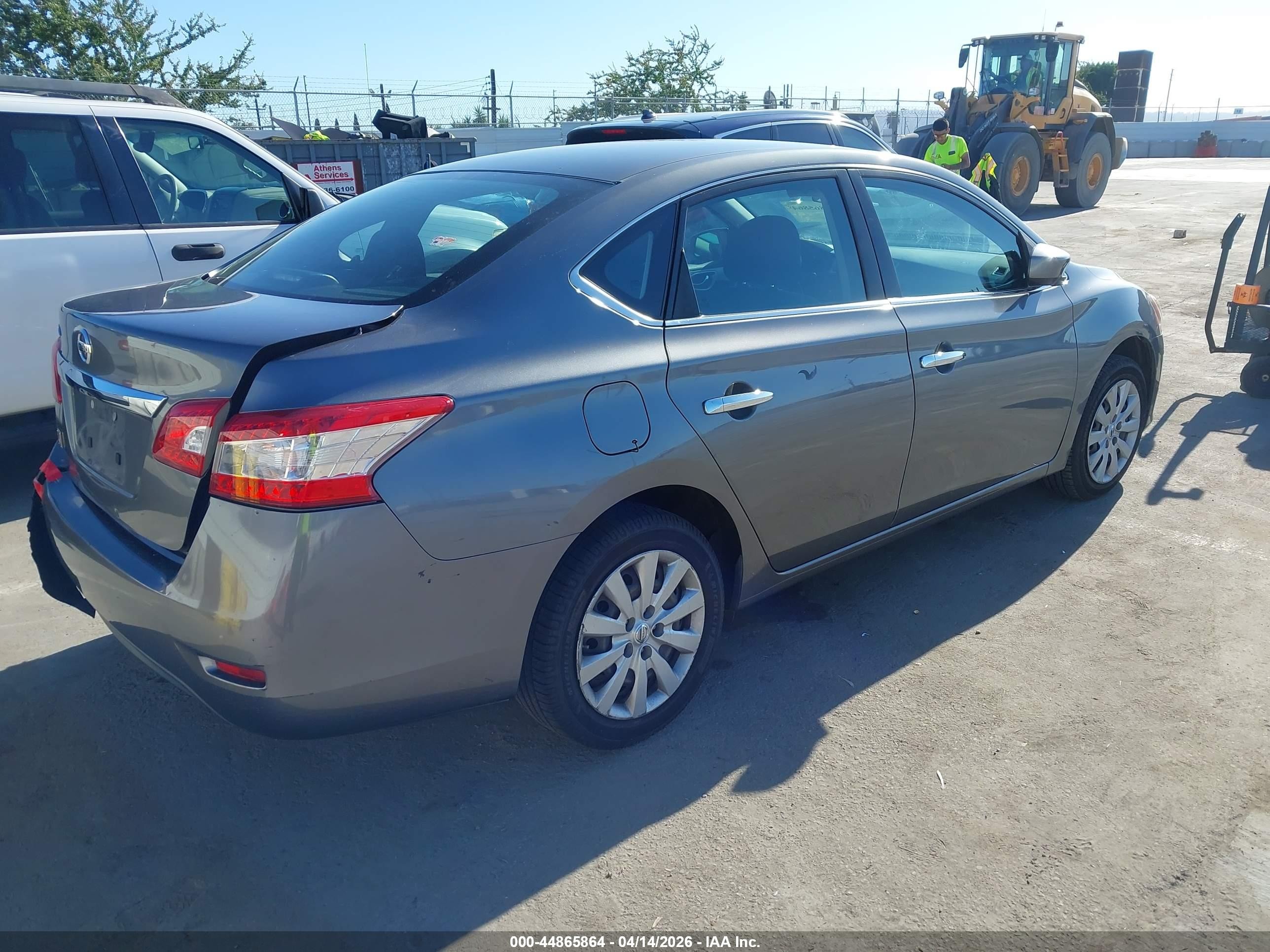 2015 Nissan Sentra S Gray vin: 3N1AB7AP5FY347523