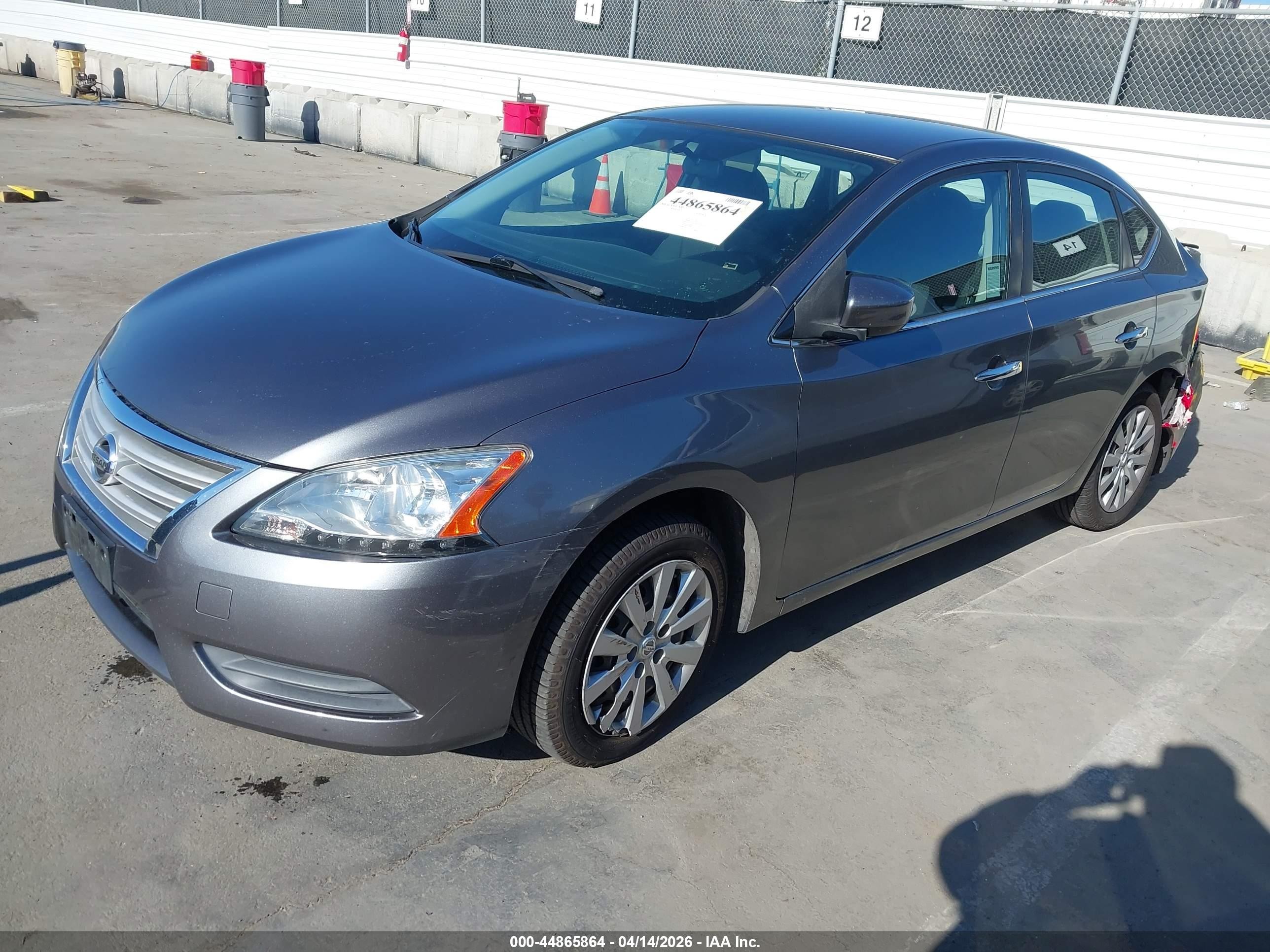 2015 Nissan Sentra S Gray vin: 3N1AB7AP5FY347523