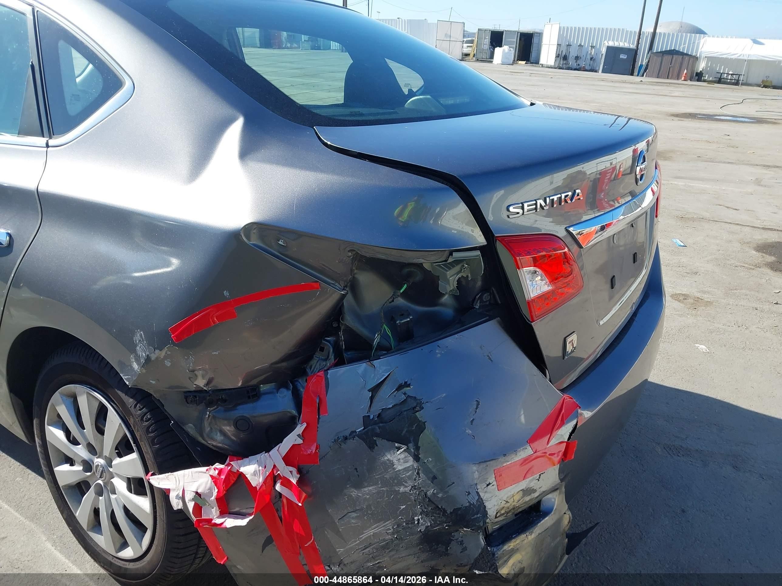 2015 Nissan Sentra S Gray vin: 3N1AB7AP5FY347523