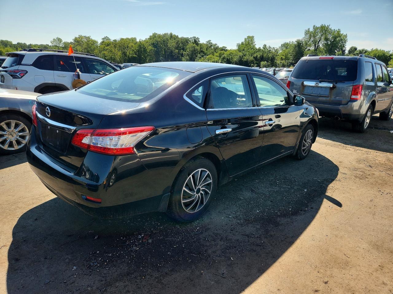 2015 Nissan Sentra S Black vin: 3N1AB7AP5FY351880