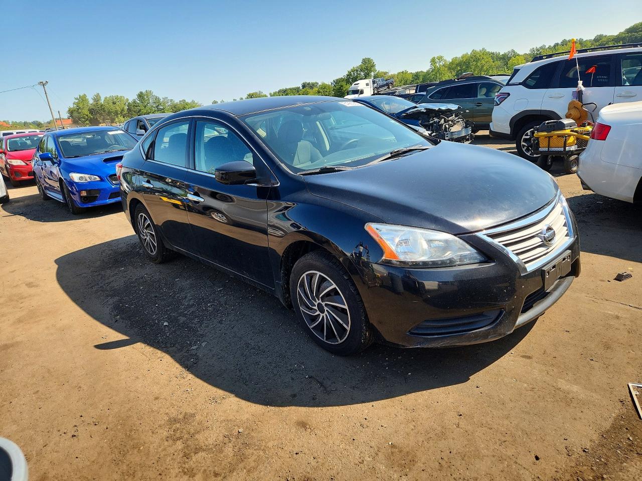 2015 Nissan Sentra S Black vin: 3N1AB7AP5FY351880
