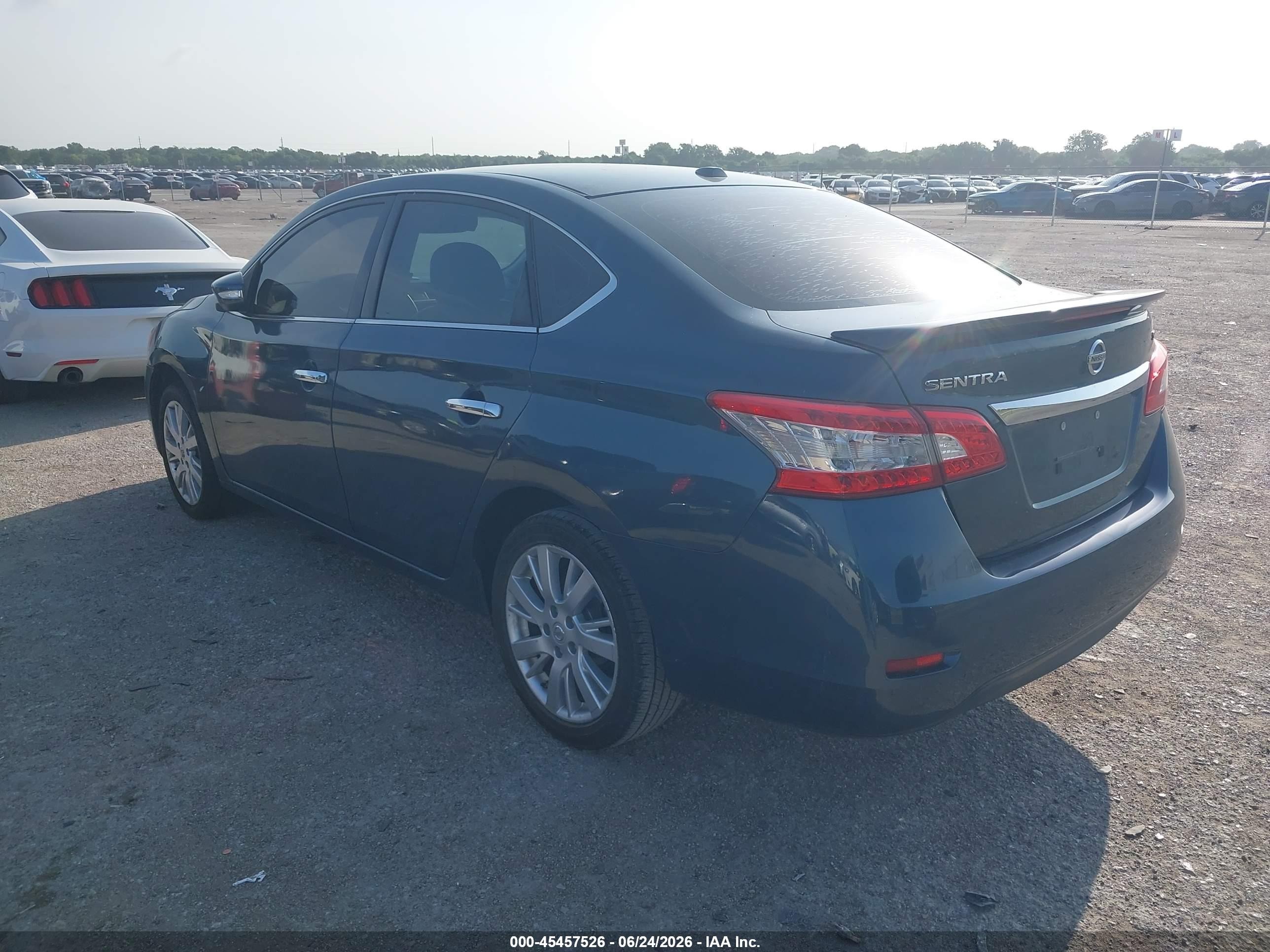 2015 Nissan Sentra Fe+ S/s/sl/sr/sv Light Blue vin: 3N1AB7AP5FY352219