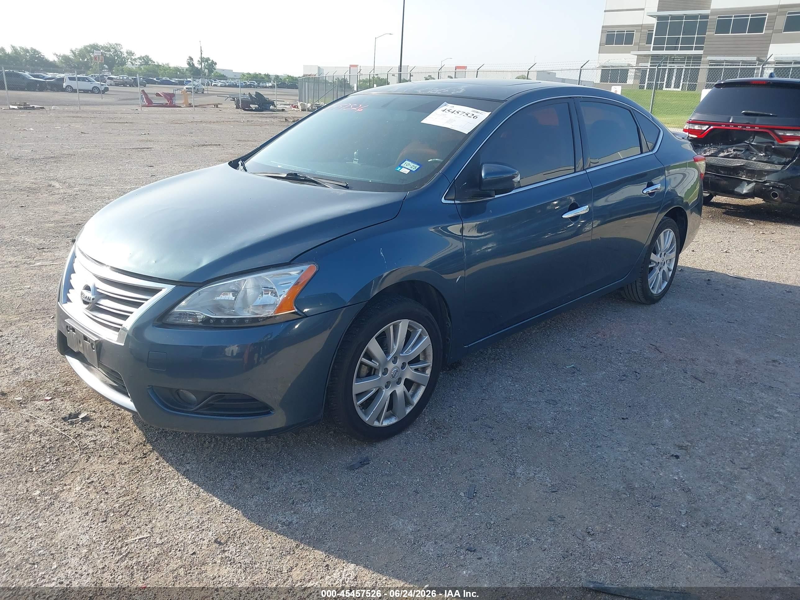 2015 Nissan Sentra Fe+ S/s/sl/sr/sv Light Blue vin: 3N1AB7AP5FY352219