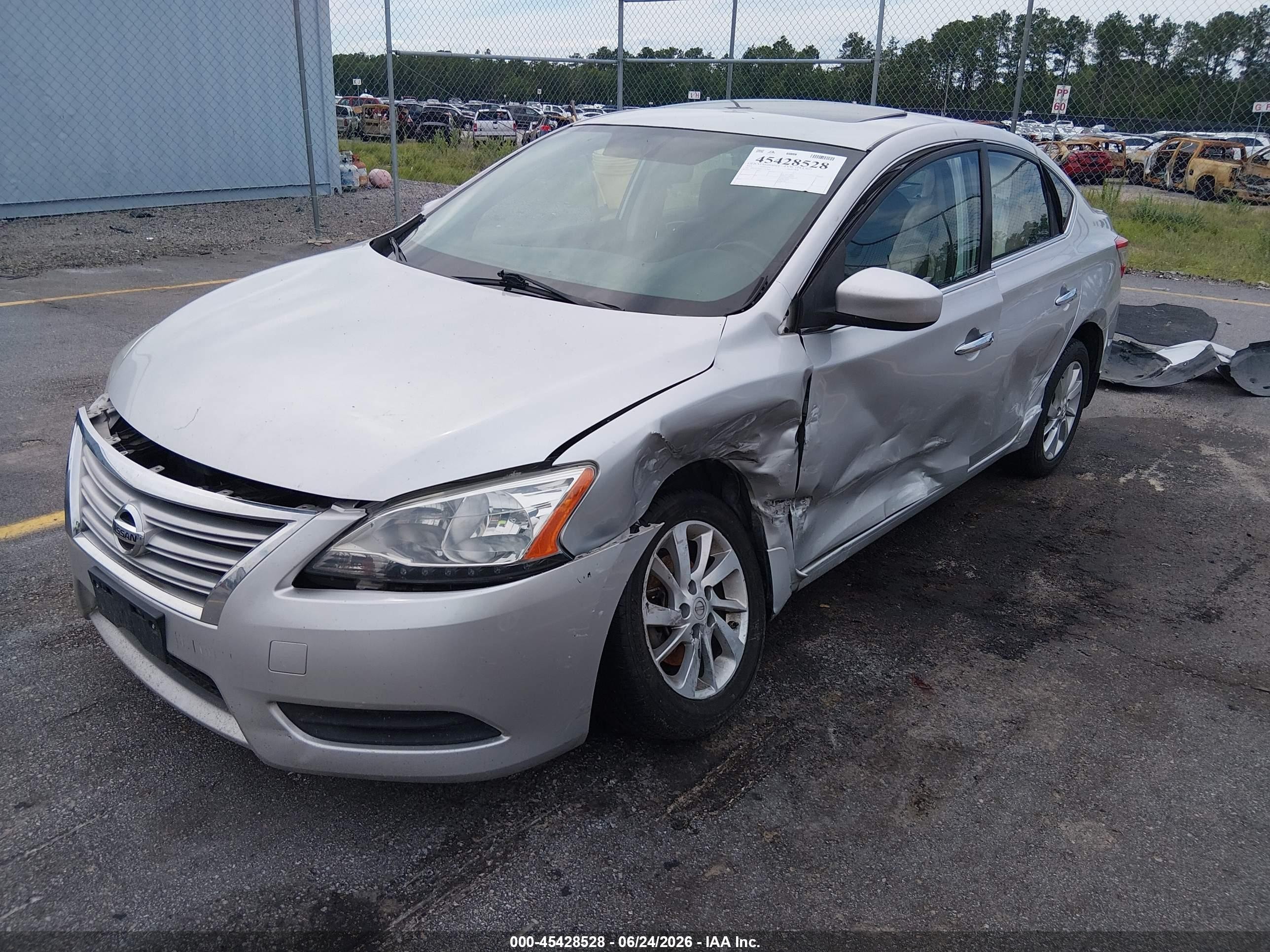 2015 Nissan Sentra Sv Silver vin: 3N1AB7AP5FY355864
