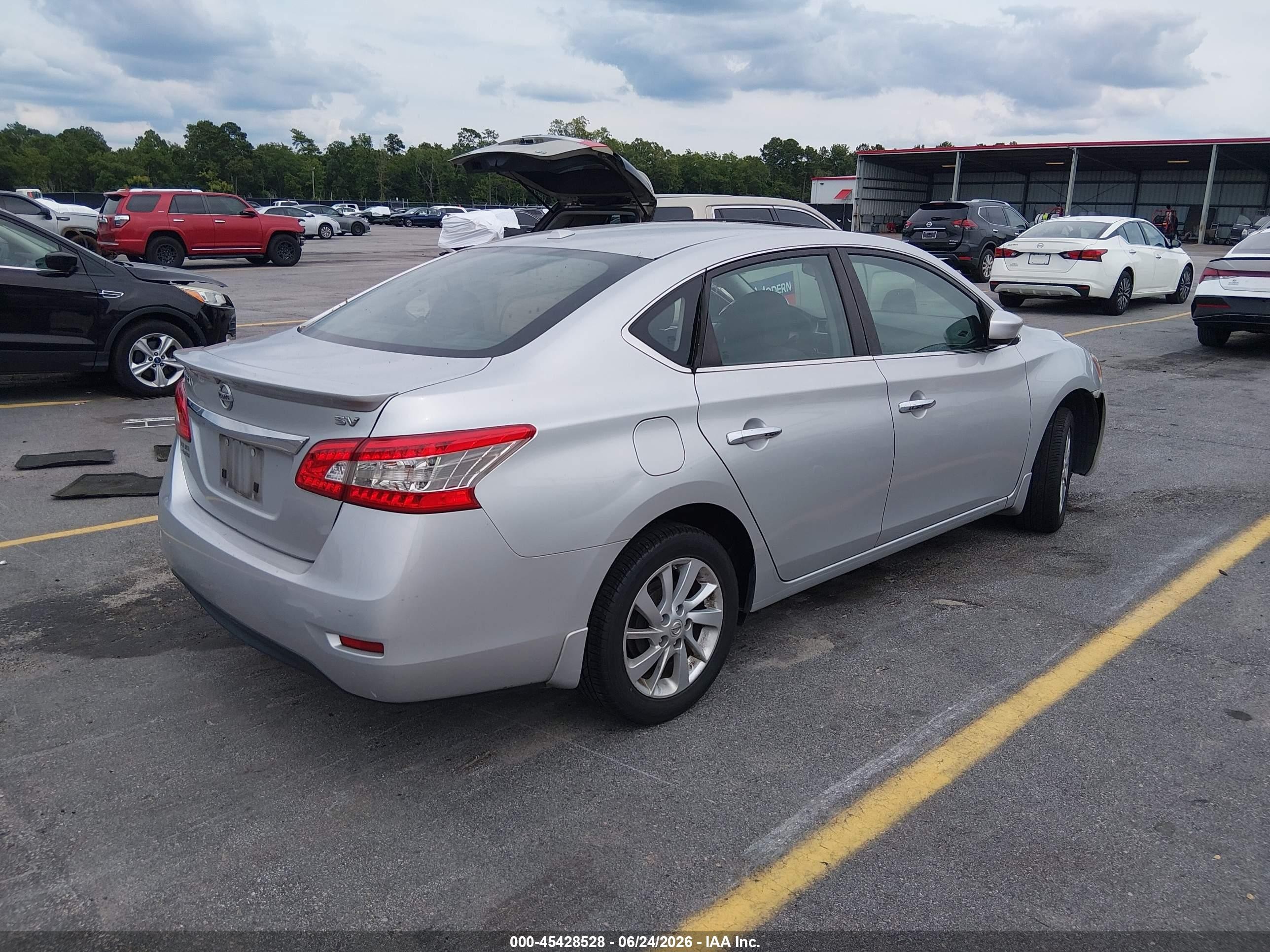 2015 Nissan Sentra Sv Silver vin: 3N1AB7AP5FY355864