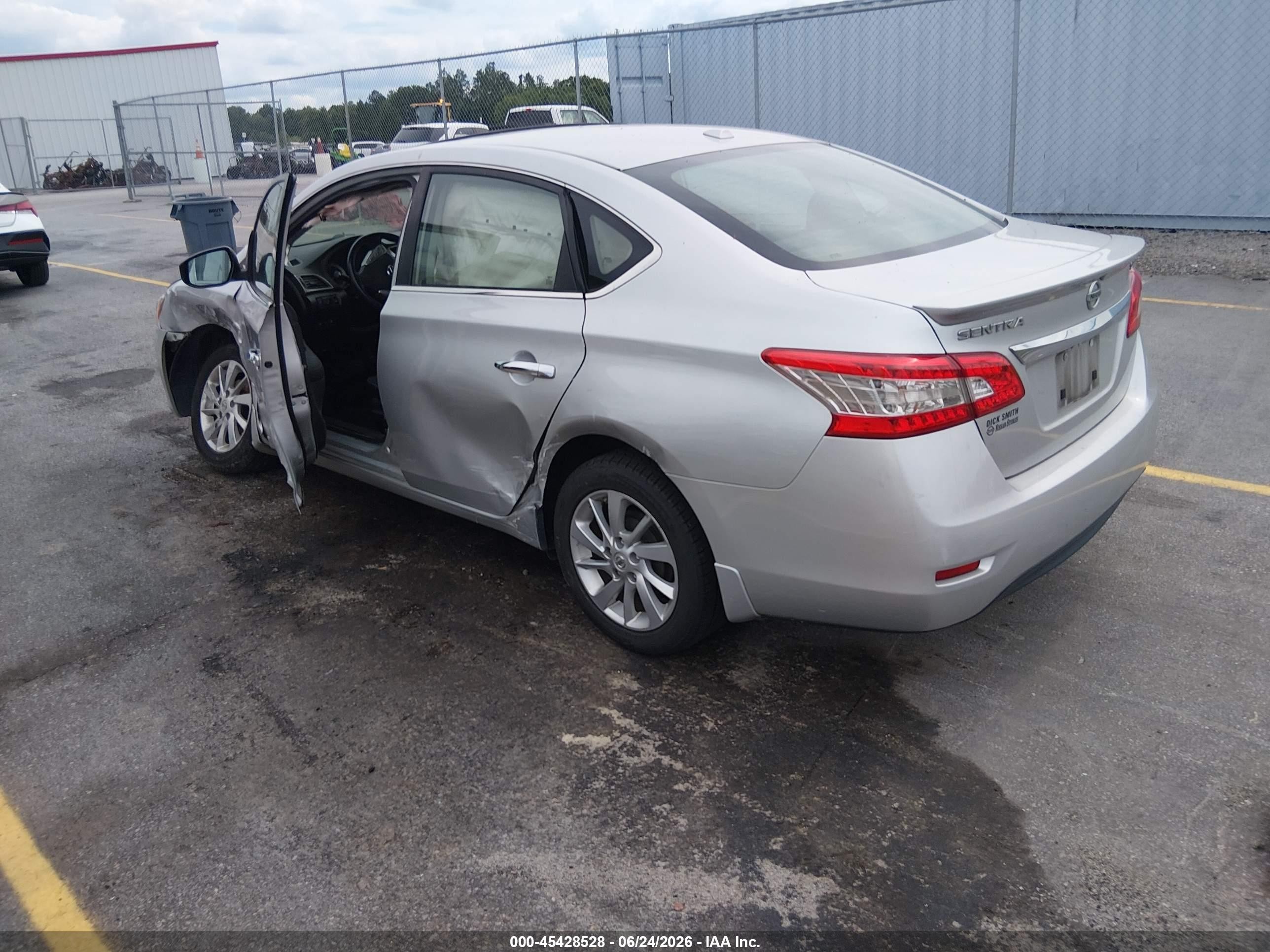 2015 Nissan Sentra Sv Silver vin: 3N1AB7AP5FY355864