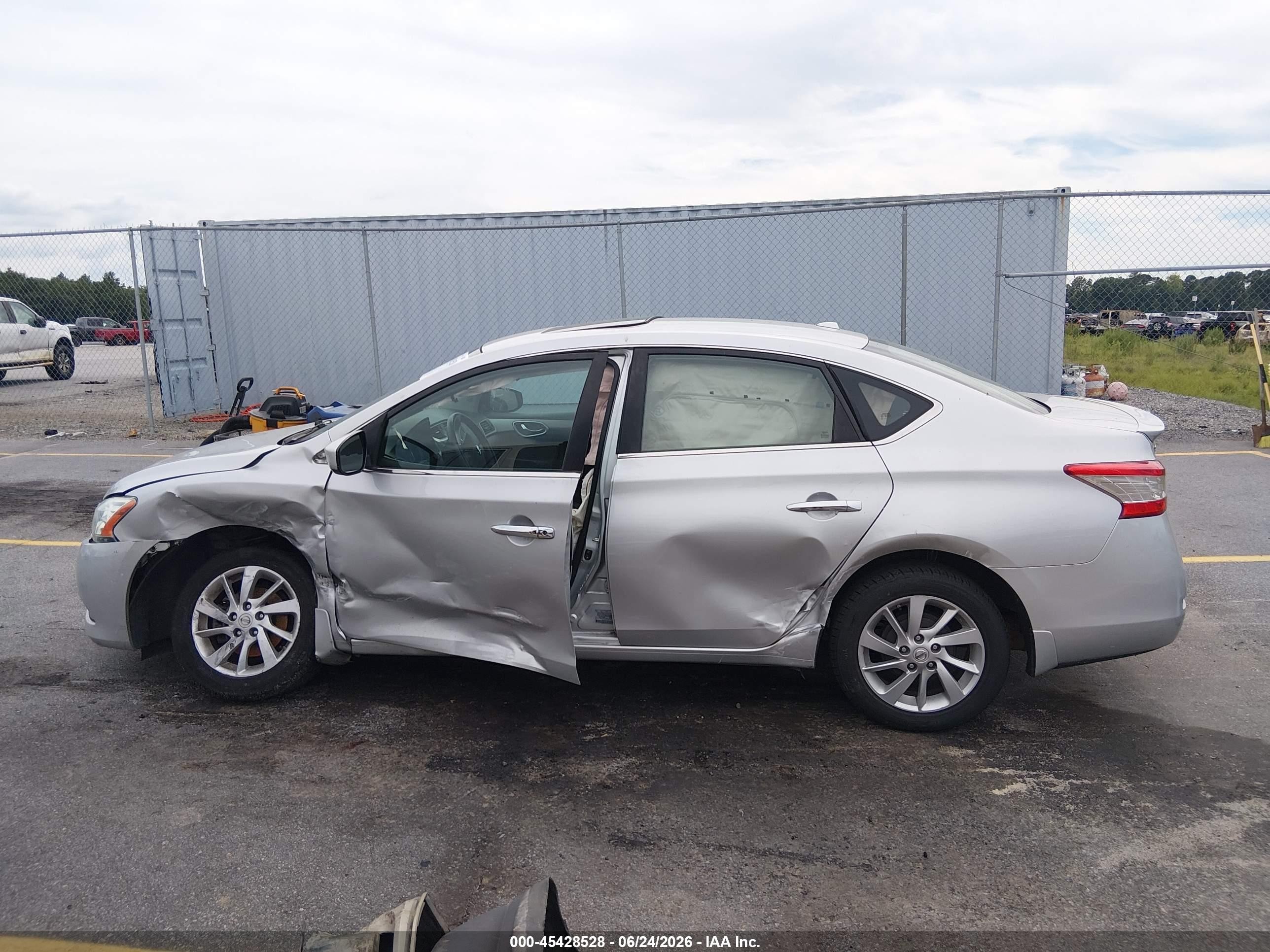 2015 Nissan Sentra Sv Silver vin: 3N1AB7AP5FY355864