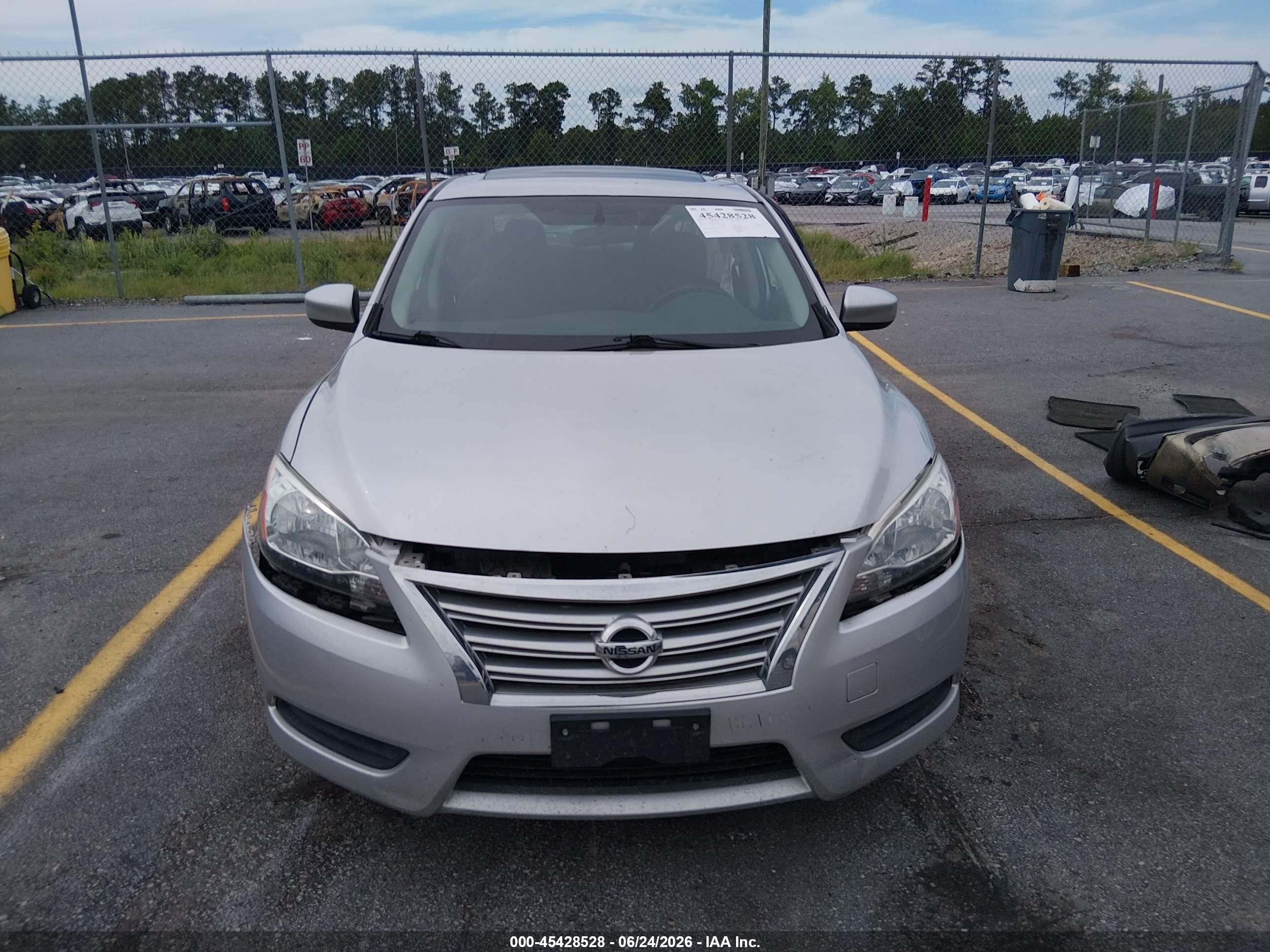2015 Nissan Sentra Sv Silver vin: 3N1AB7AP5FY355864