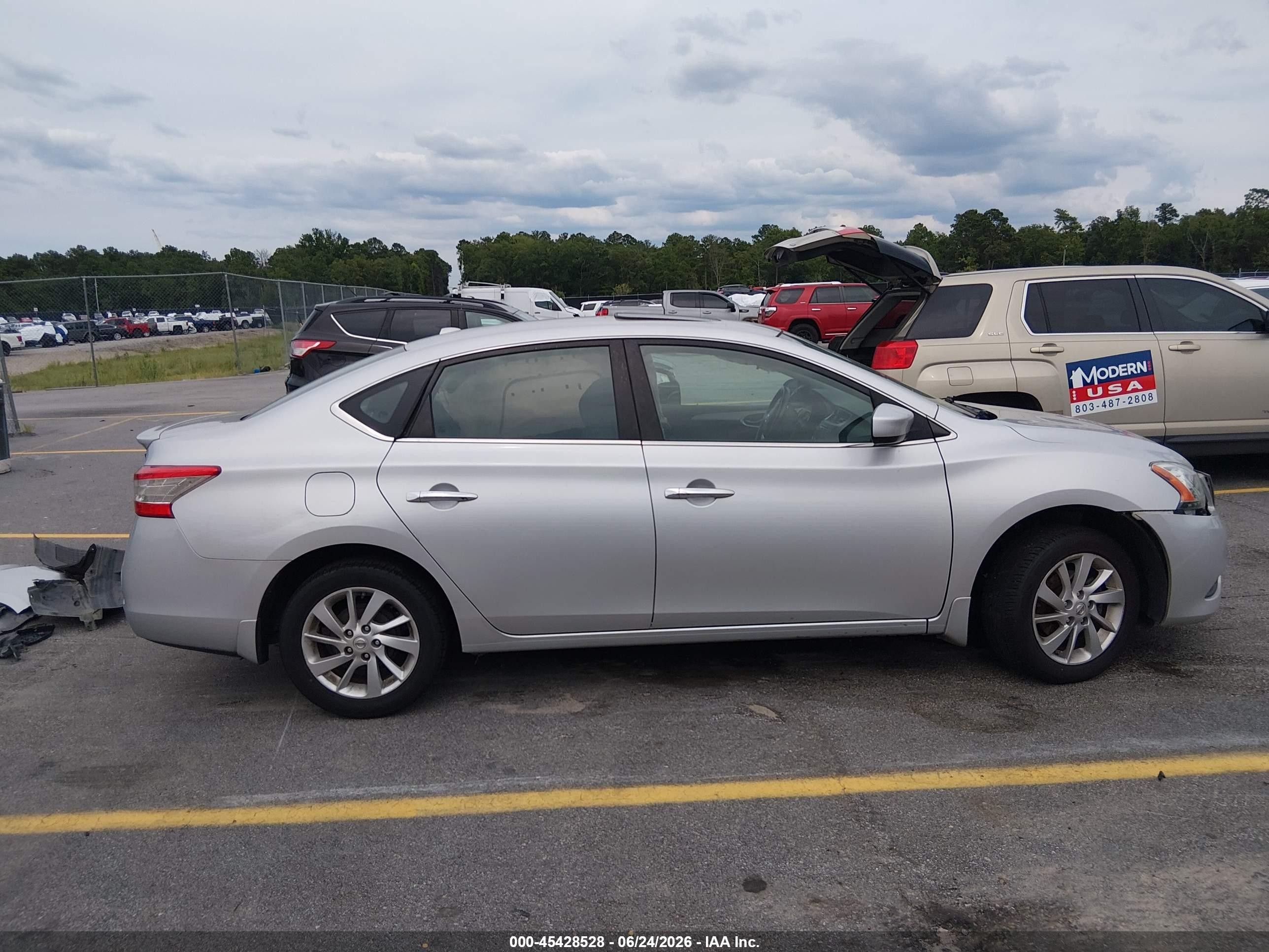 2015 Nissan Sentra Sv Silver vin: 3N1AB7AP5FY355864