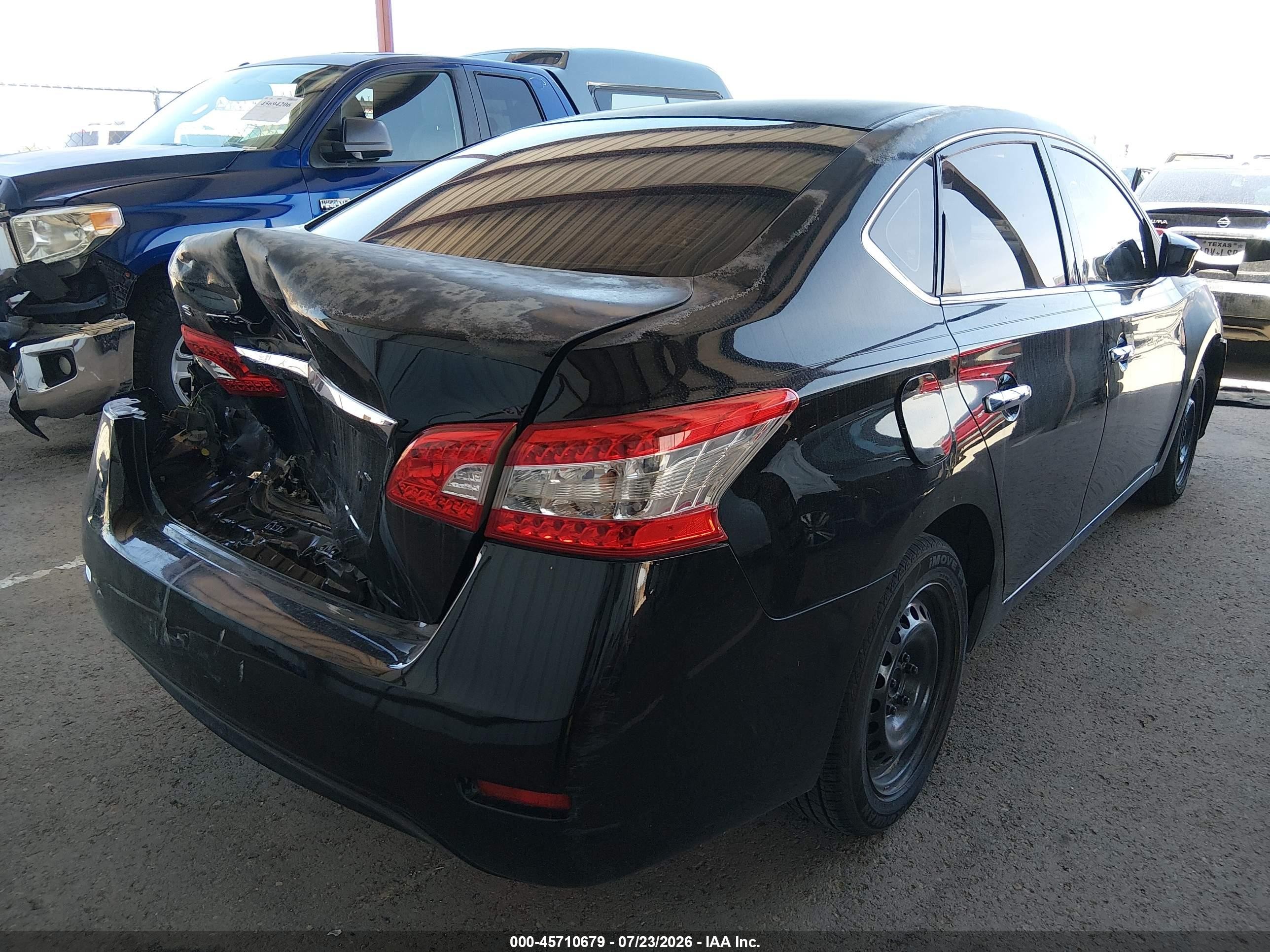 2015 Nissan Sentra S Black vin: 3N1AB7AP5FY359560
