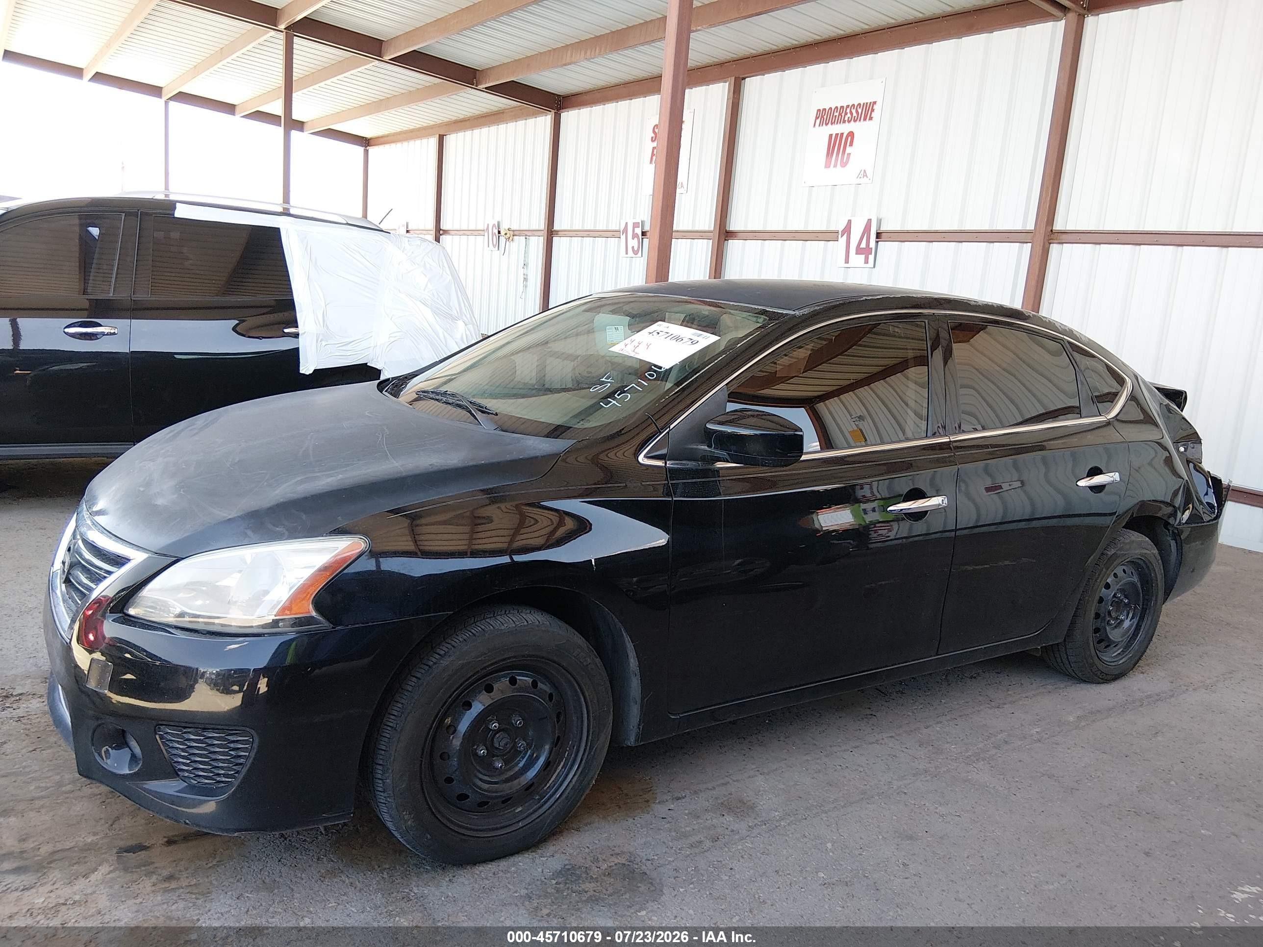 2015 Nissan Sentra S Black vin: 3N1AB7AP5FY359560