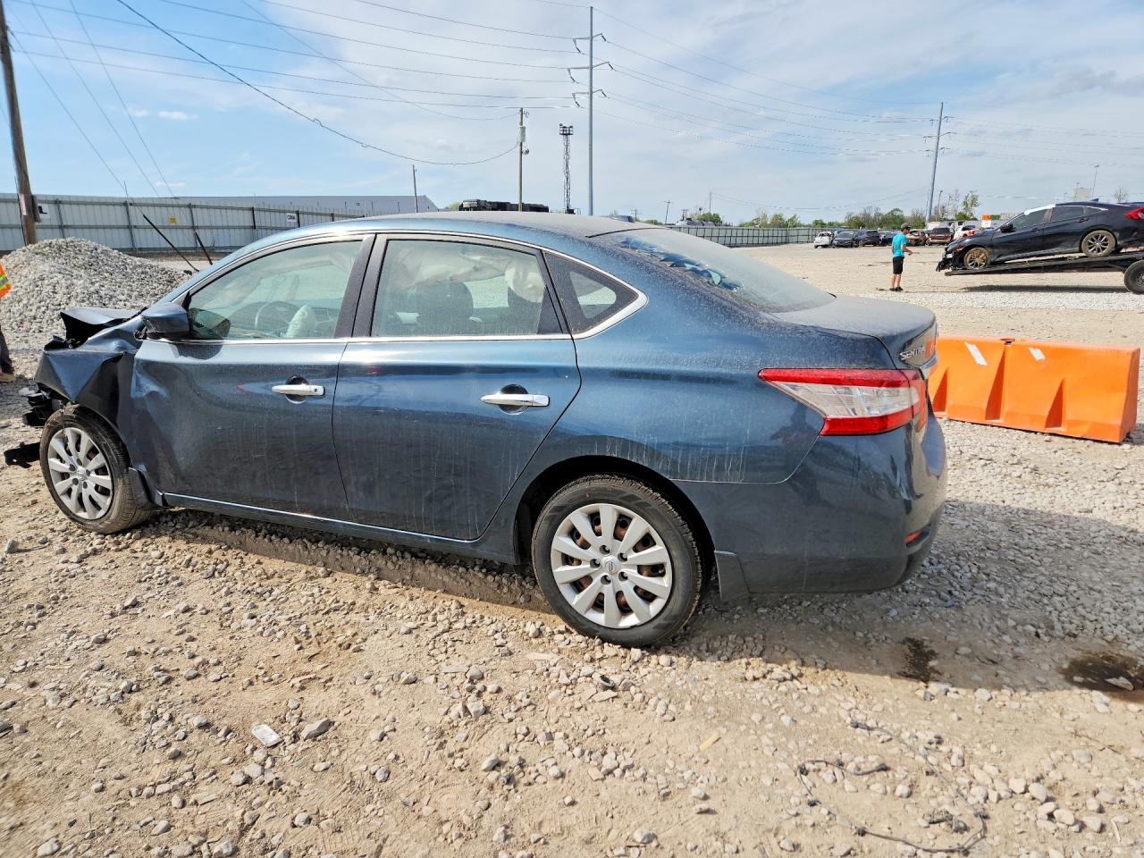 2015 Nissan Sentra Sv Blue vin: 3N1AB7AP5FY364810