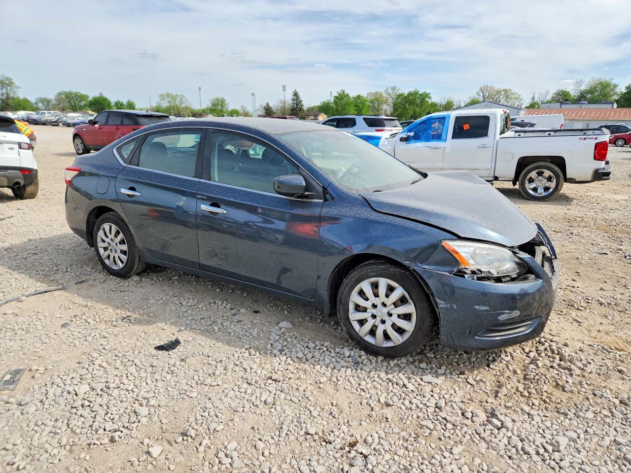 2015 Nissan Sentra Sv Blue vin: 3N1AB7AP5FY364810