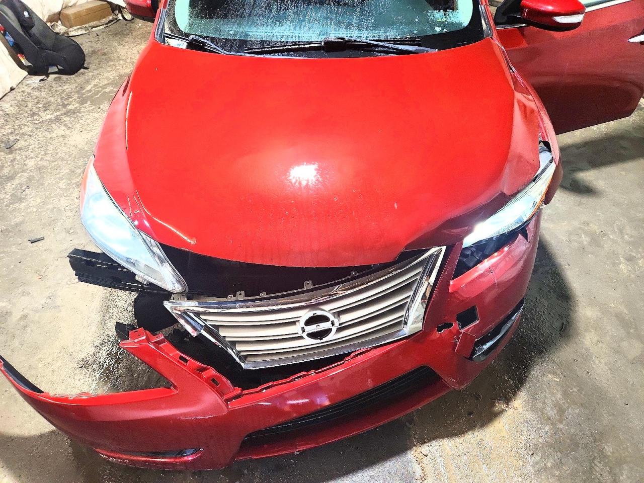 2015 Nissan Sentra S Maroon vin: 3N1AB7AP5FY368274