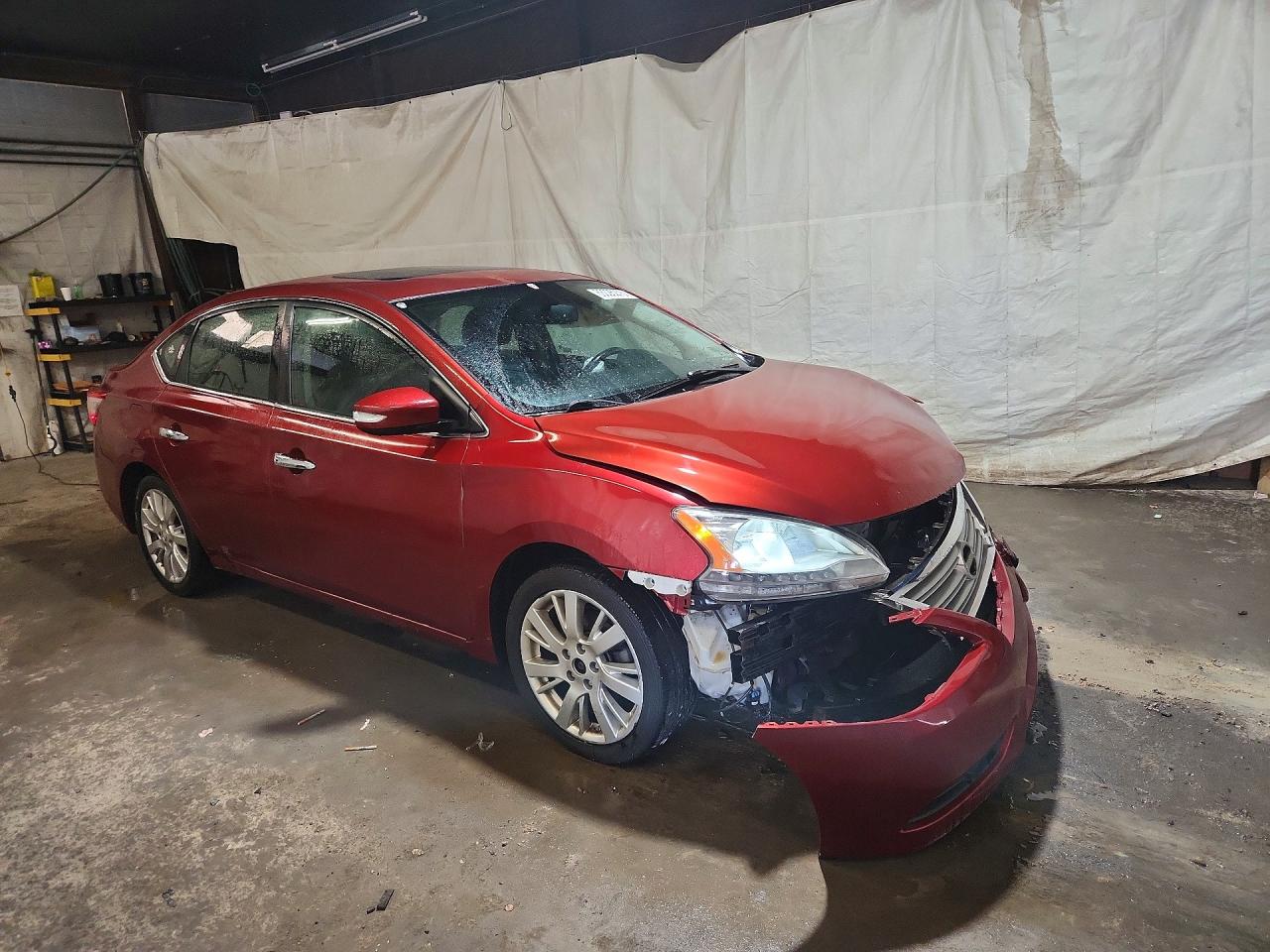 2015 Nissan Sentra S Maroon vin: 3N1AB7AP5FY368274
