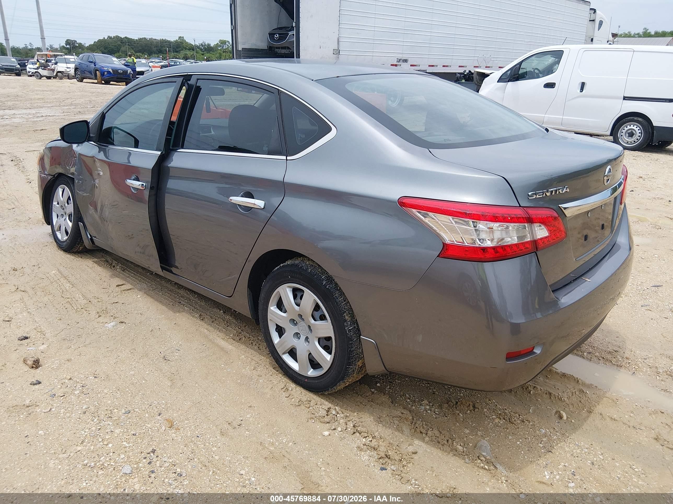 2015 Nissan Sentra S Gray vin: 3N1AB7AP5FY368422