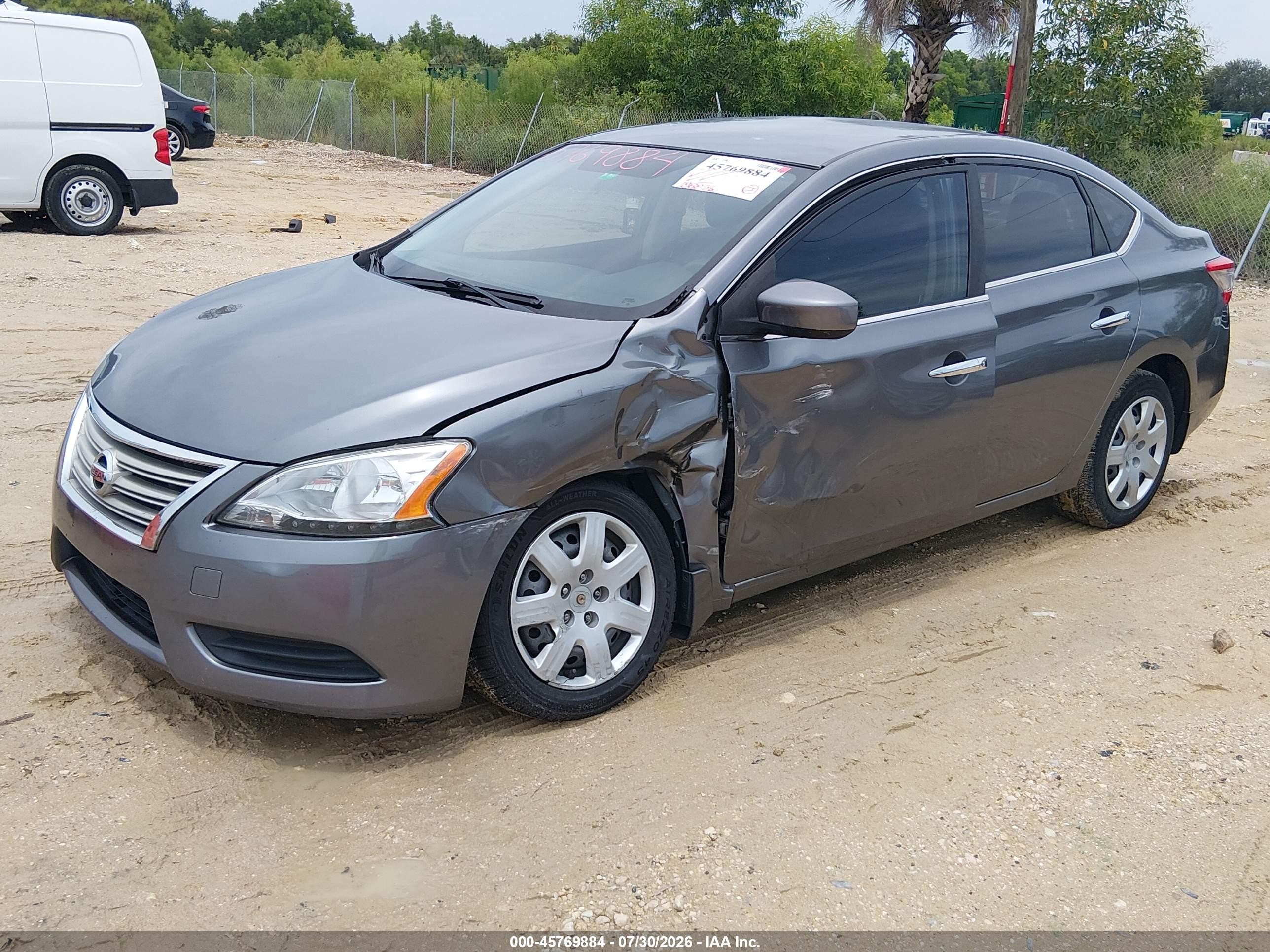 2015 Nissan Sentra S Gray vin: 3N1AB7AP5FY368422