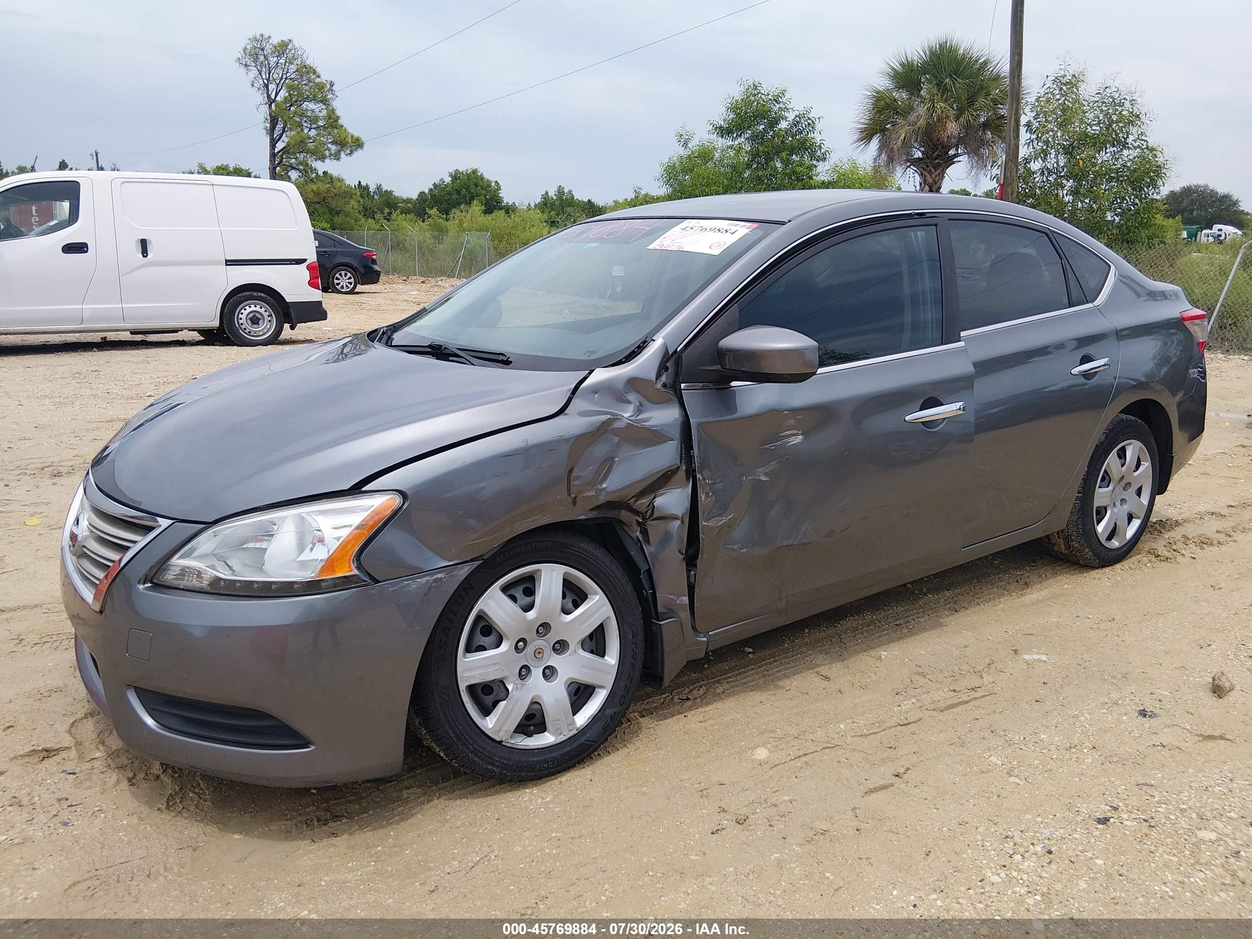 2015 Nissan Sentra S Gray vin: 3N1AB7AP5FY368422