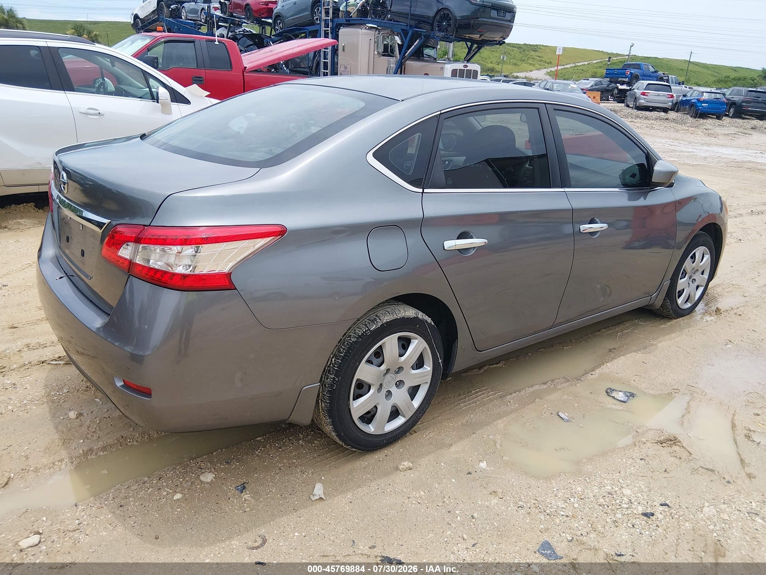 2015 Nissan Sentra S Gray vin: 3N1AB7AP5FY368422