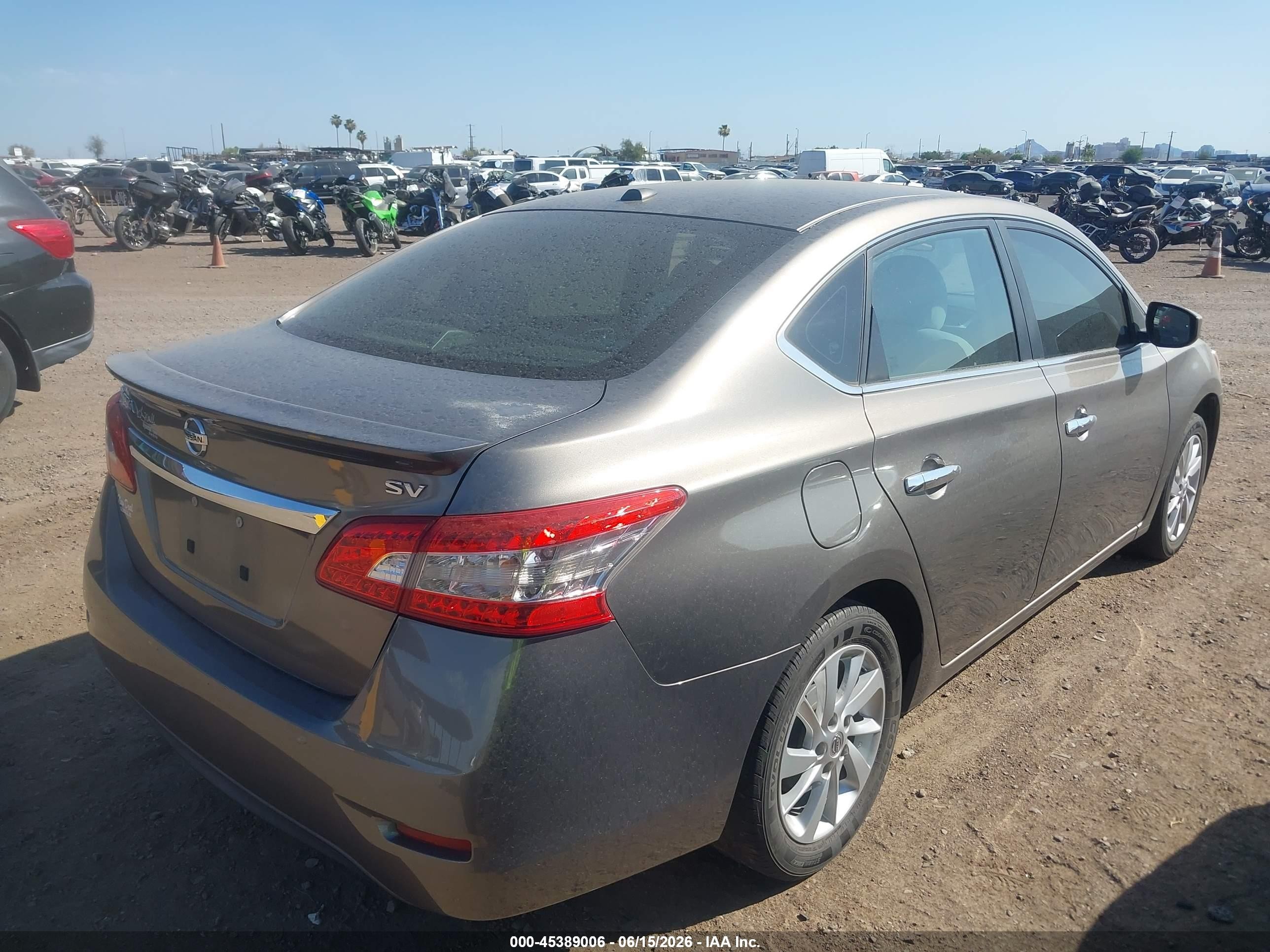 2015 Nissan Sentra Sv Серый vin: 3N1AB7AP5FY371627