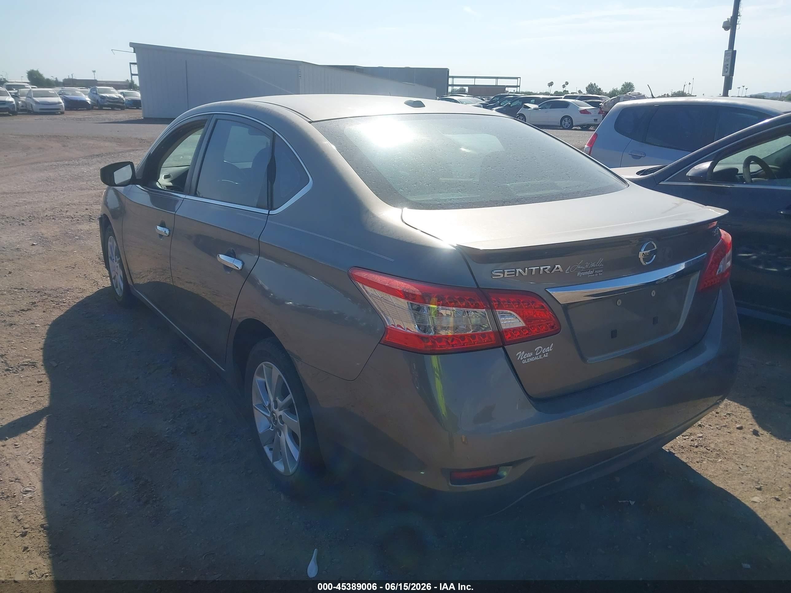 2015 Nissan Sentra Sv Серый vin: 3N1AB7AP5FY371627
