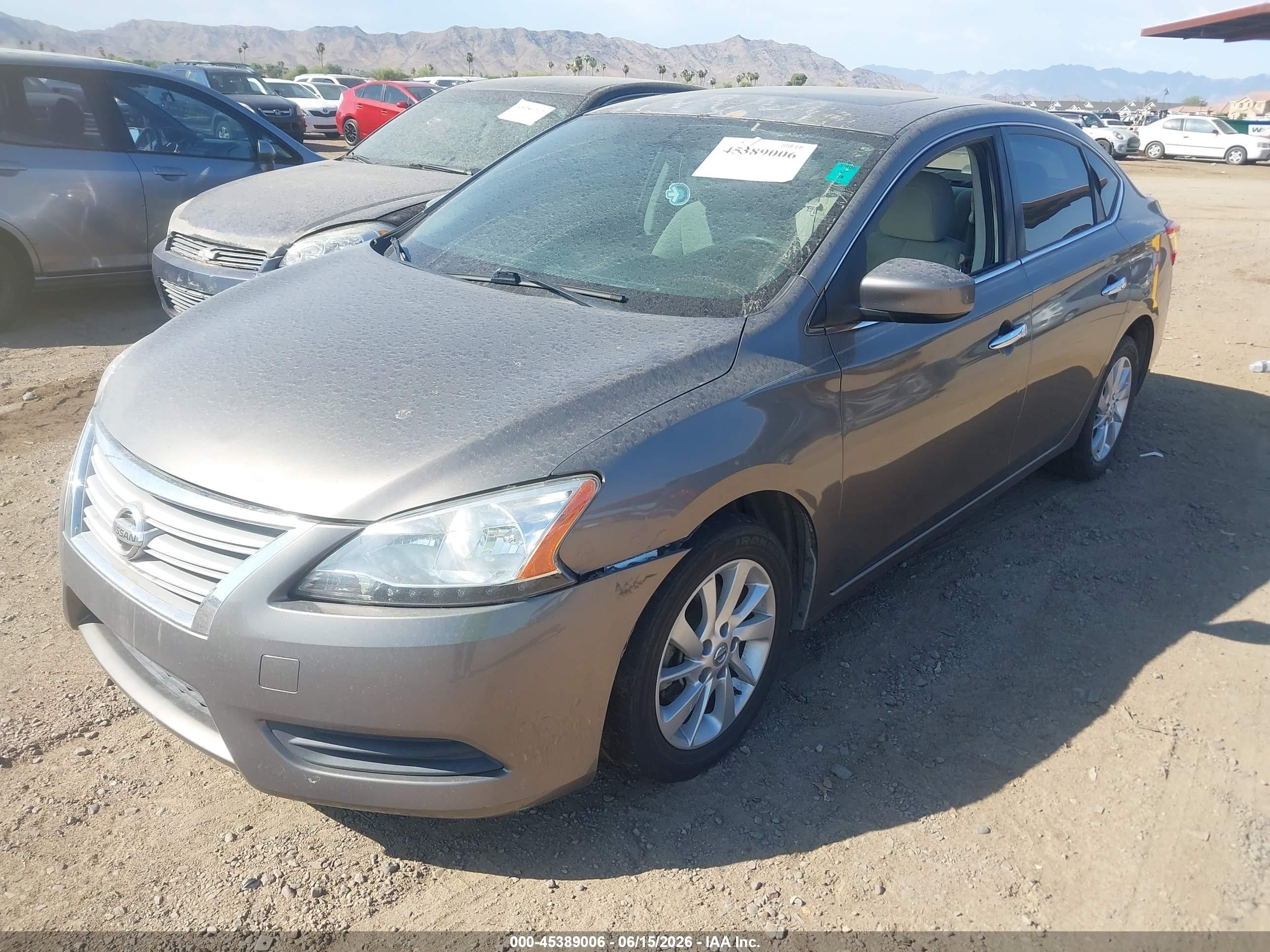 2015 Nissan Sentra Sv Серый vin: 3N1AB7AP5FY371627