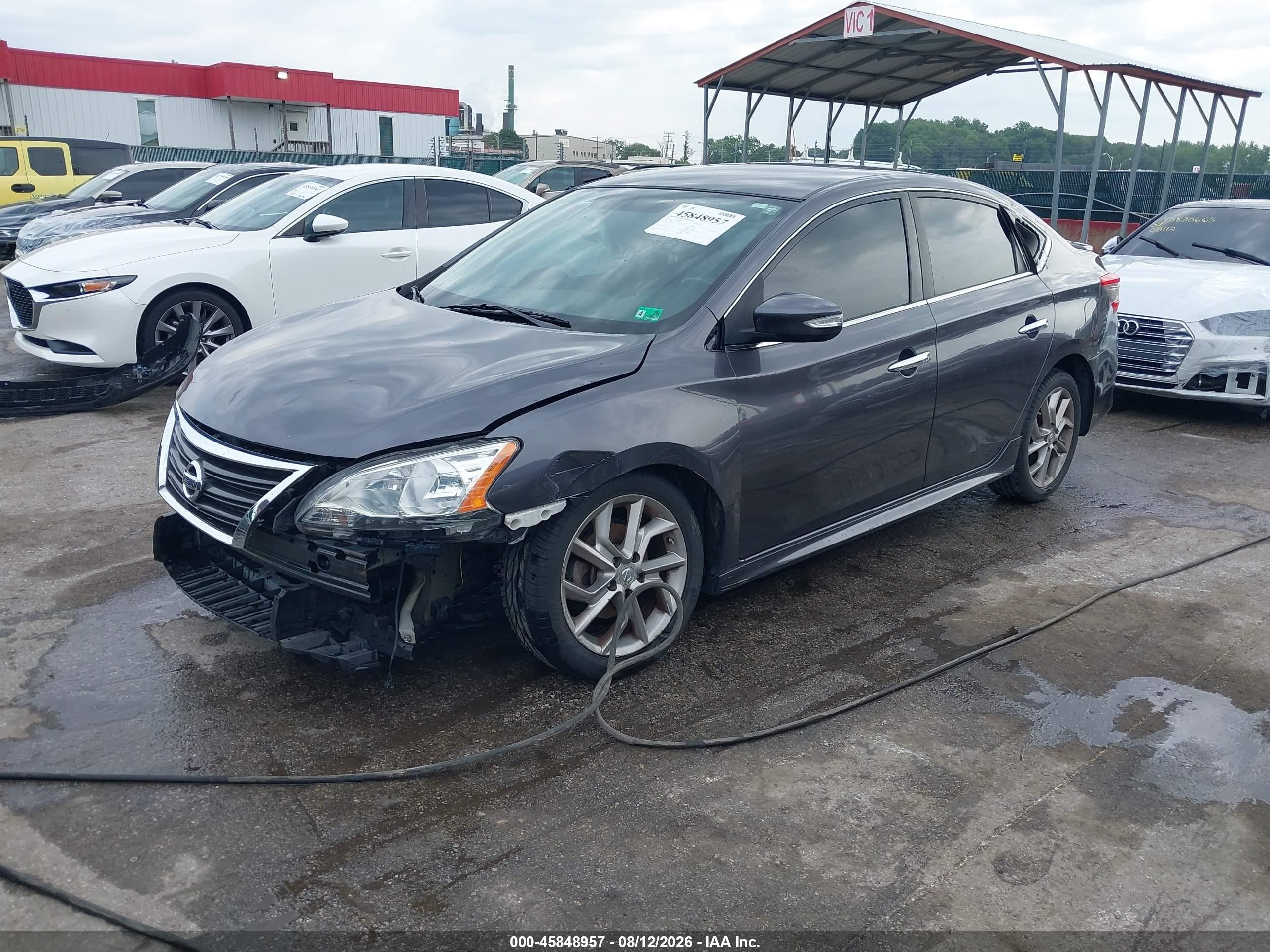 2015 Nissan Sentra Sr Gray vin: 3N1AB7AP5FY376049