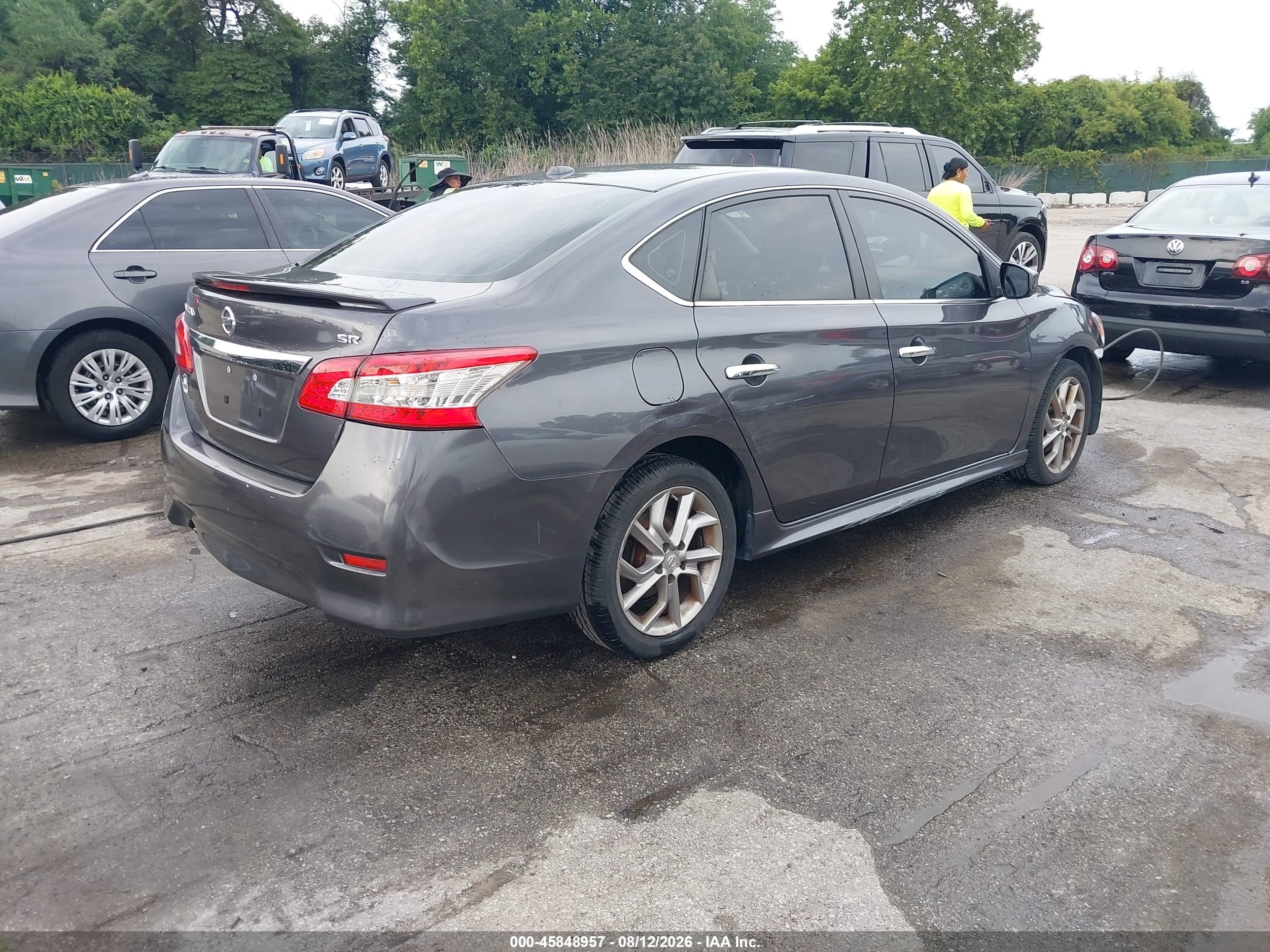 2015 Nissan Sentra Sr Gray vin: 3N1AB7AP5FY376049