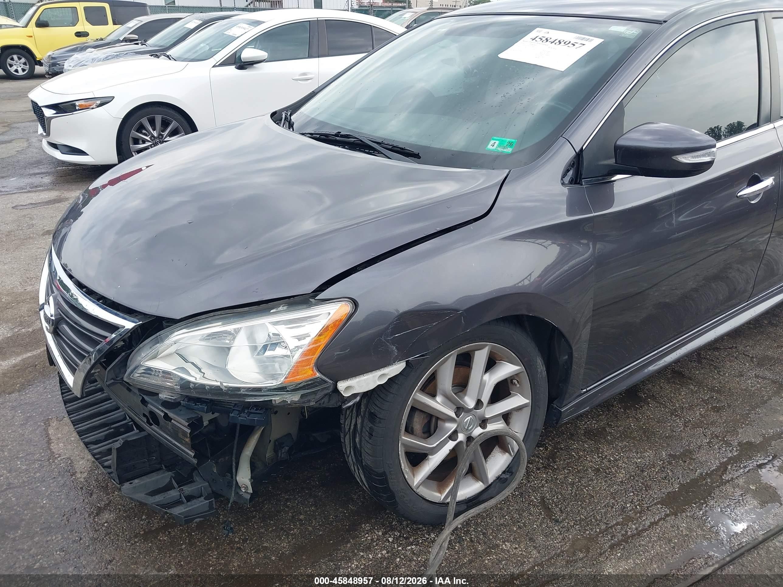 2015 Nissan Sentra Sr Gray vin: 3N1AB7AP5FY376049