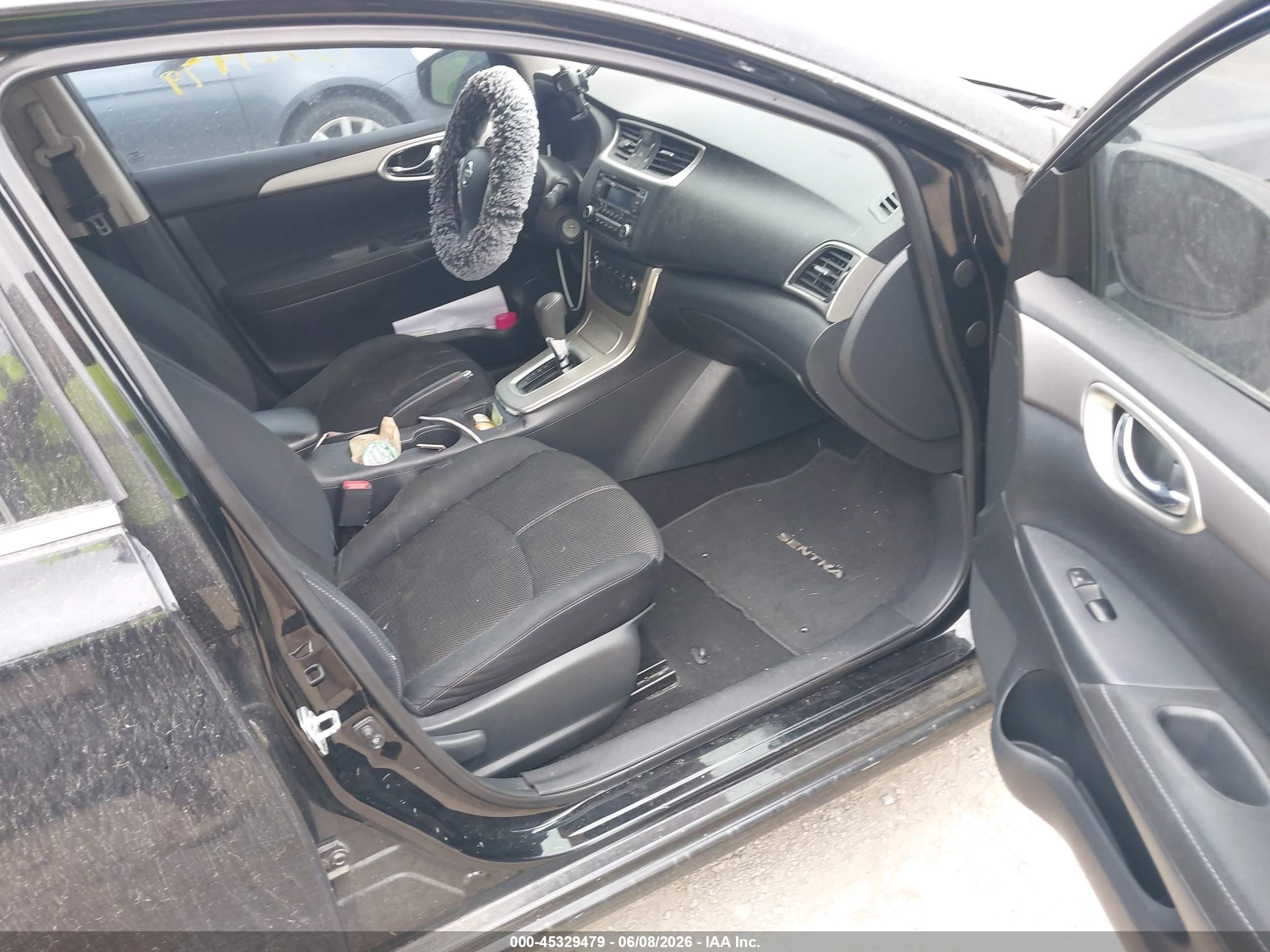 2015 Nissan Sentra S Черный vin: 3N1AB7AP5FY381722