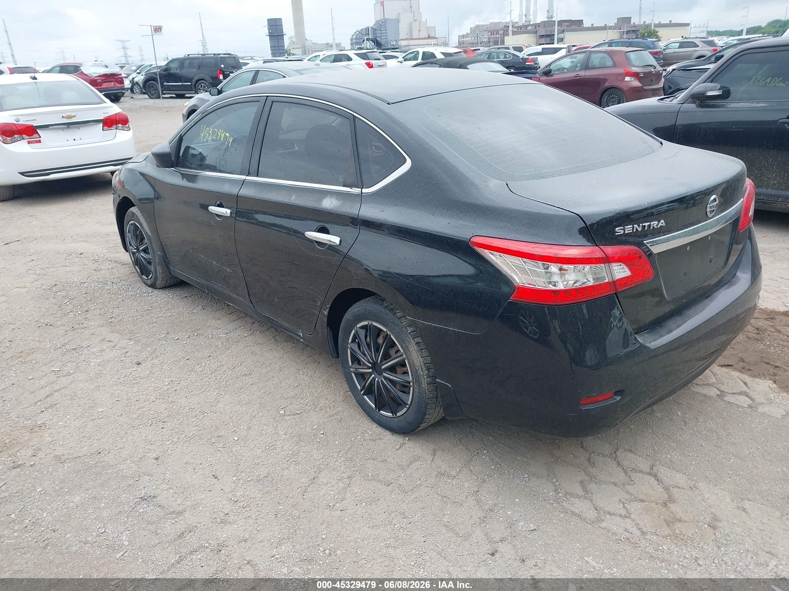 2015 Nissan Sentra S Черный vin: 3N1AB7AP5FY381722