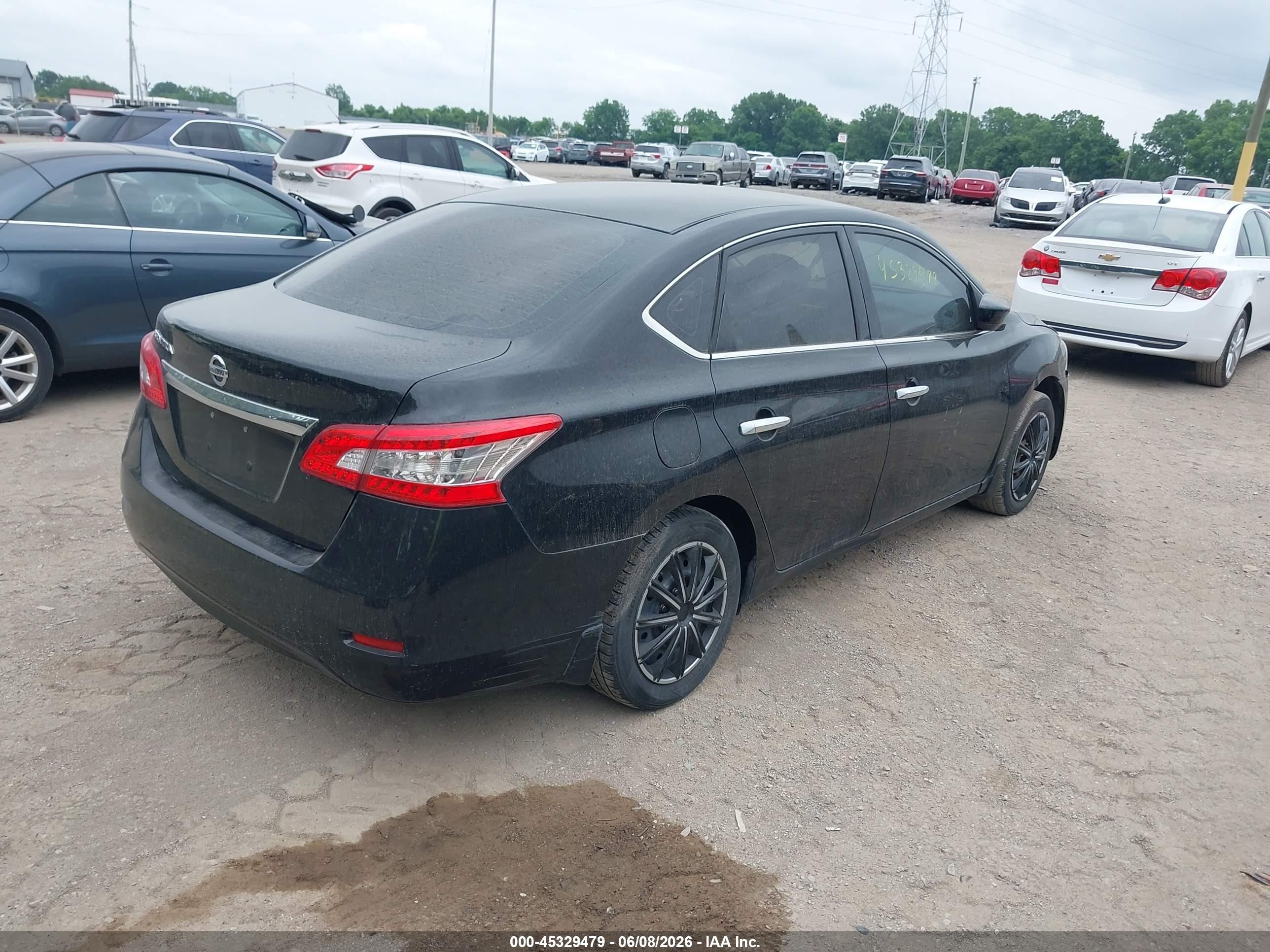 2015 Nissan Sentra S Черный vin: 3N1AB7AP5FY381722