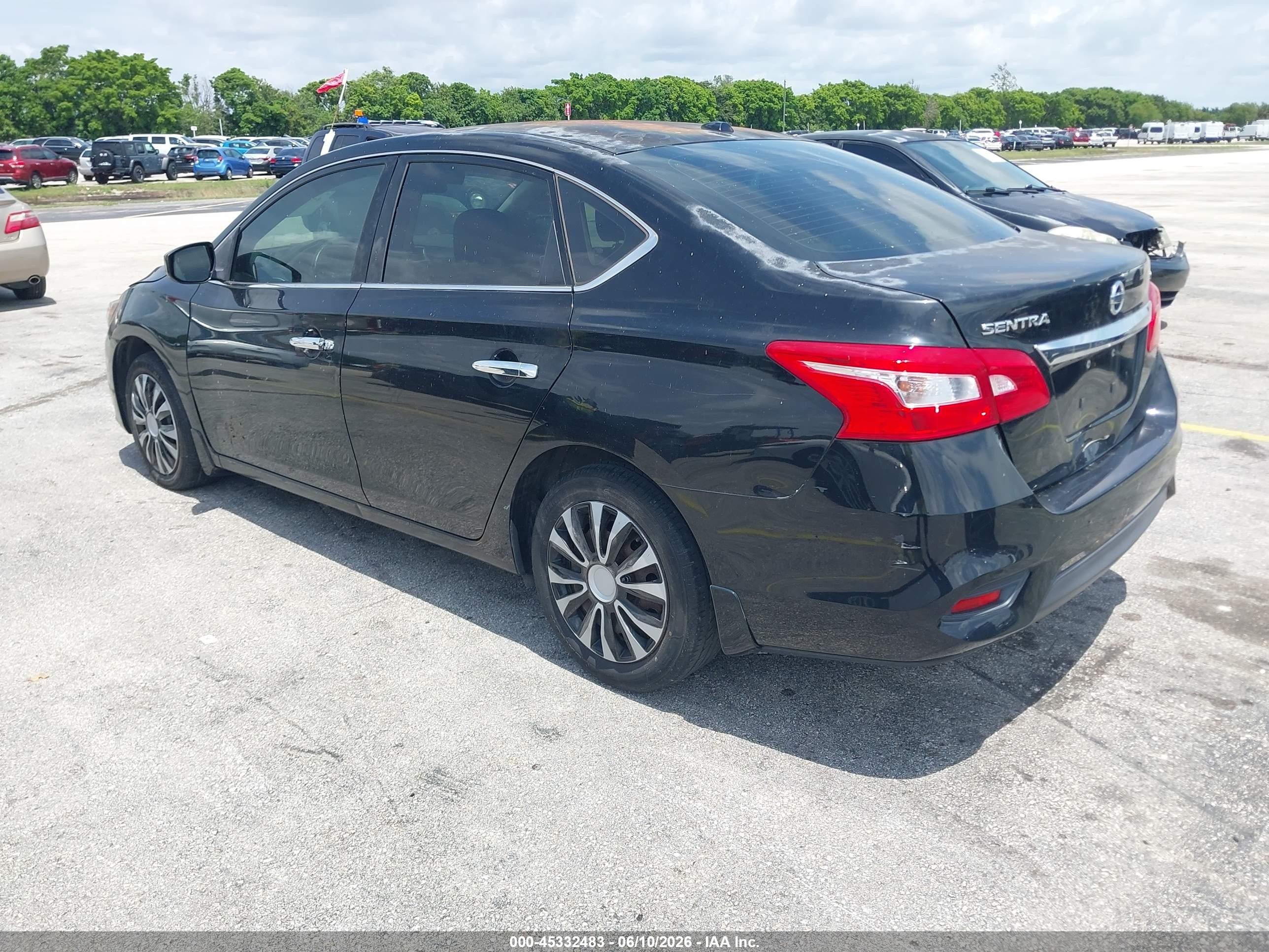 2016 Nissan Sentra Sv Black vin: 3N1AB7AP5GY217551
