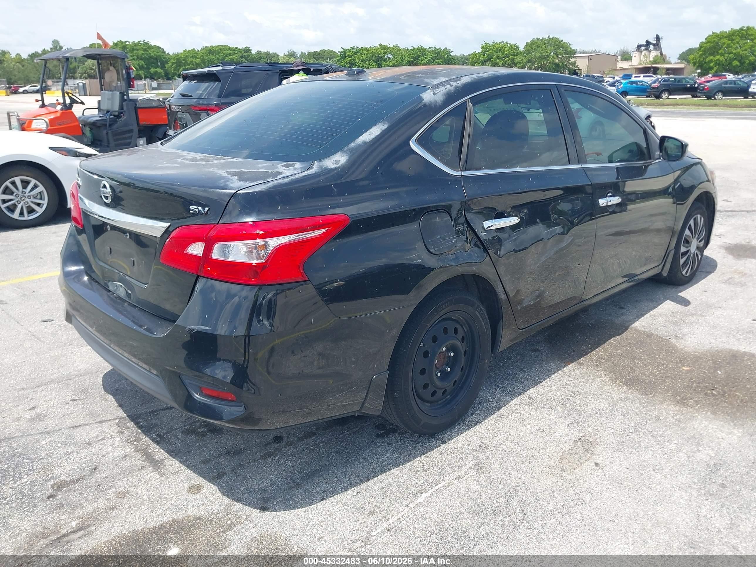 2016 Nissan Sentra Sv Black vin: 3N1AB7AP5GY217551