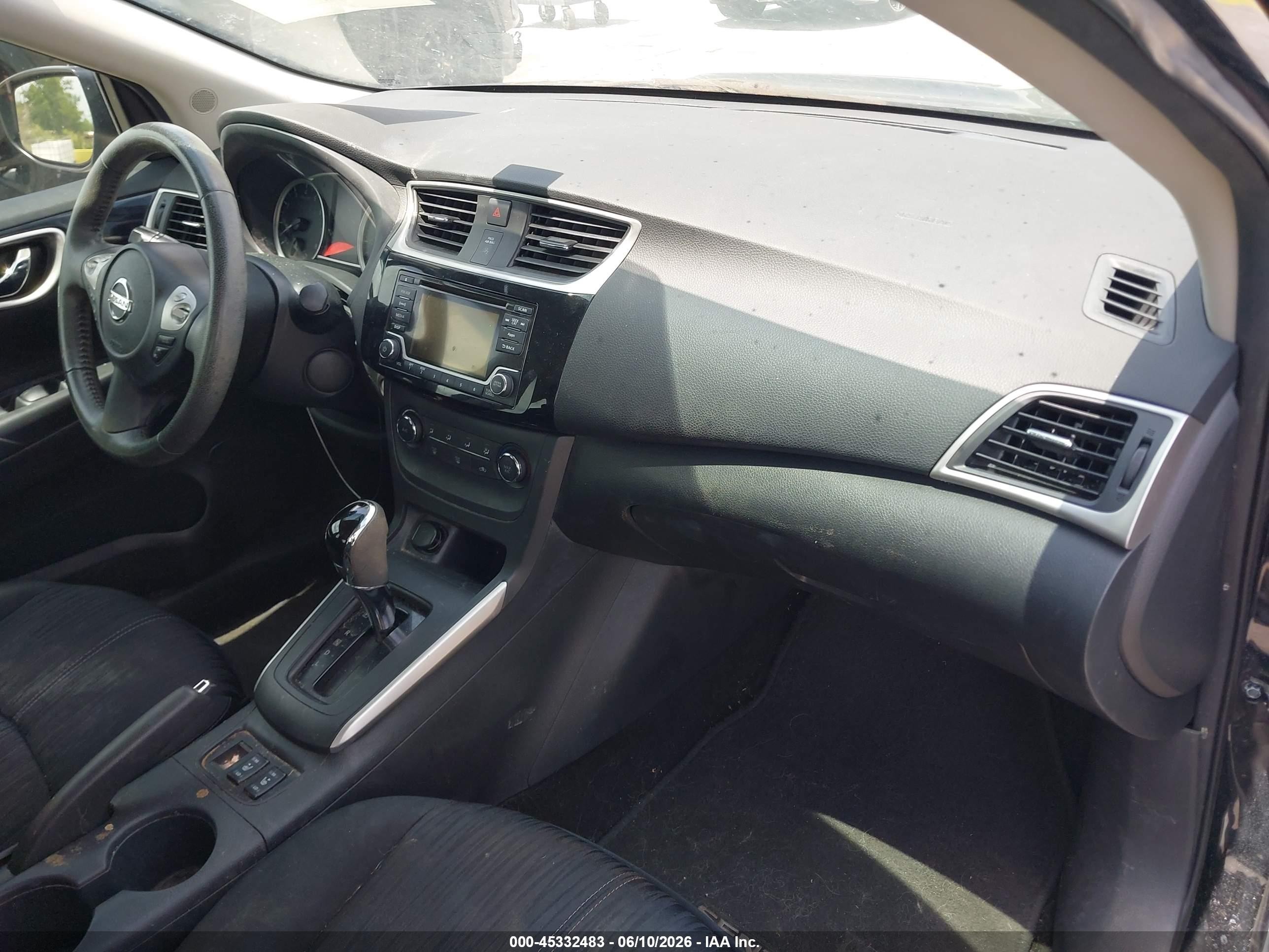 2016 Nissan Sentra Sv Black vin: 3N1AB7AP5GY217551
