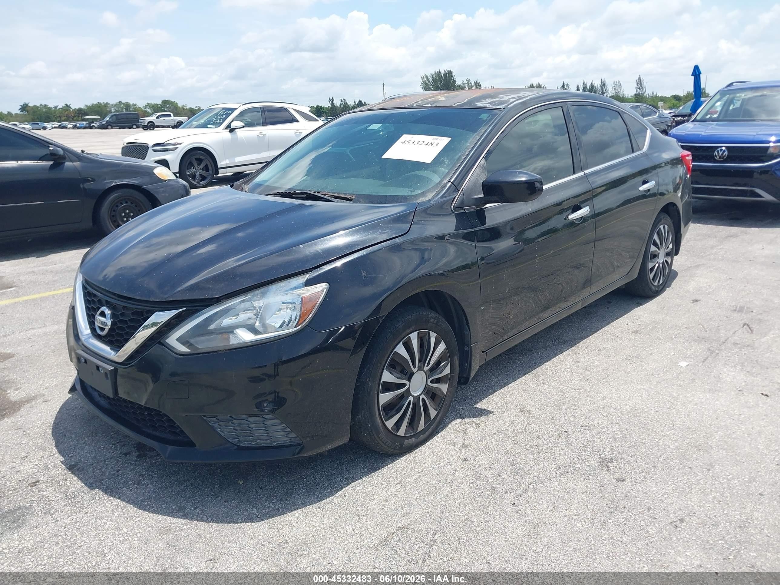 2016 Nissan Sentra Sv Black vin: 3N1AB7AP5GY217551