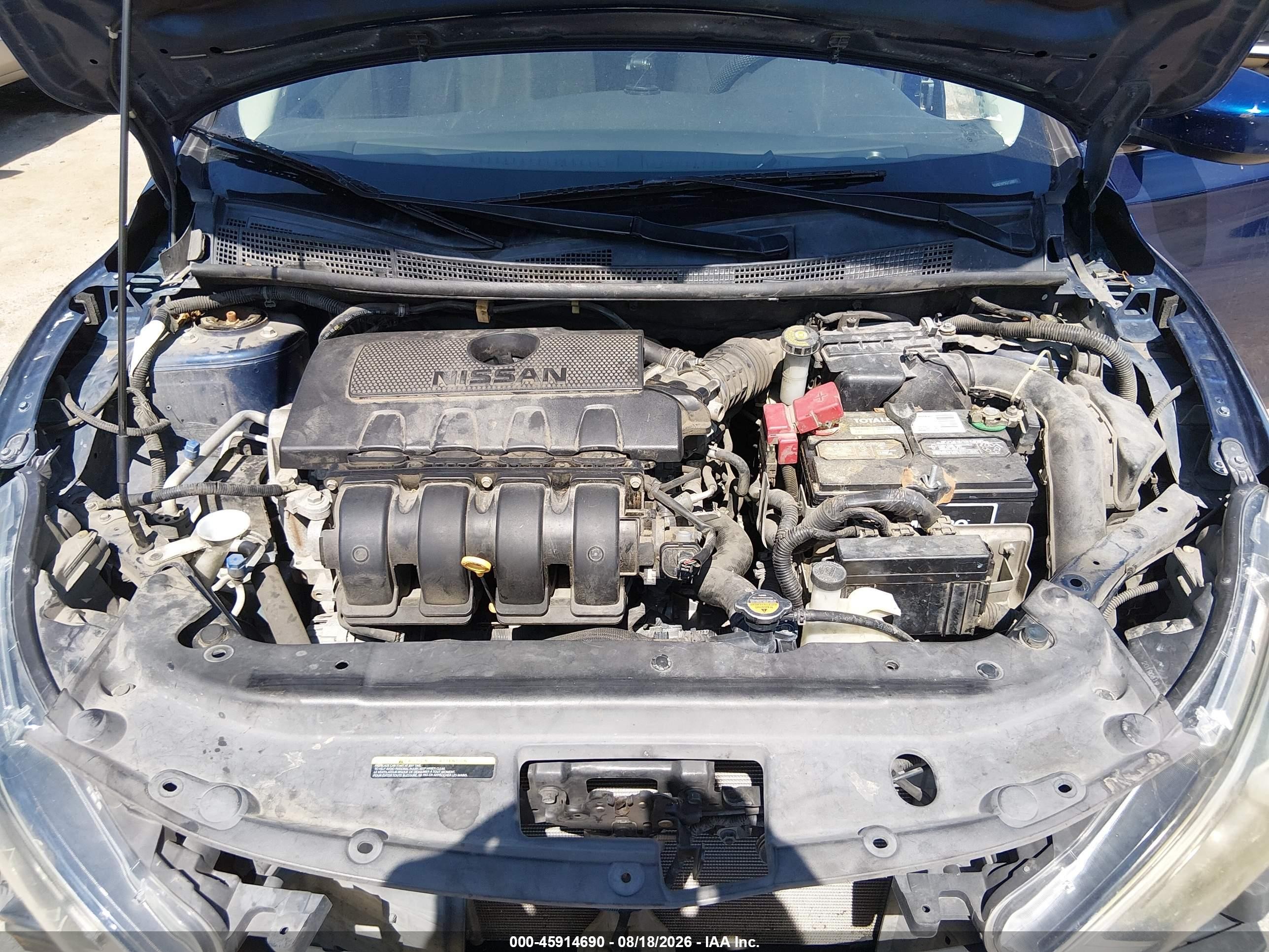 2016 Nissan Sentra S Синий vin: 3N1AB7AP5GY228873